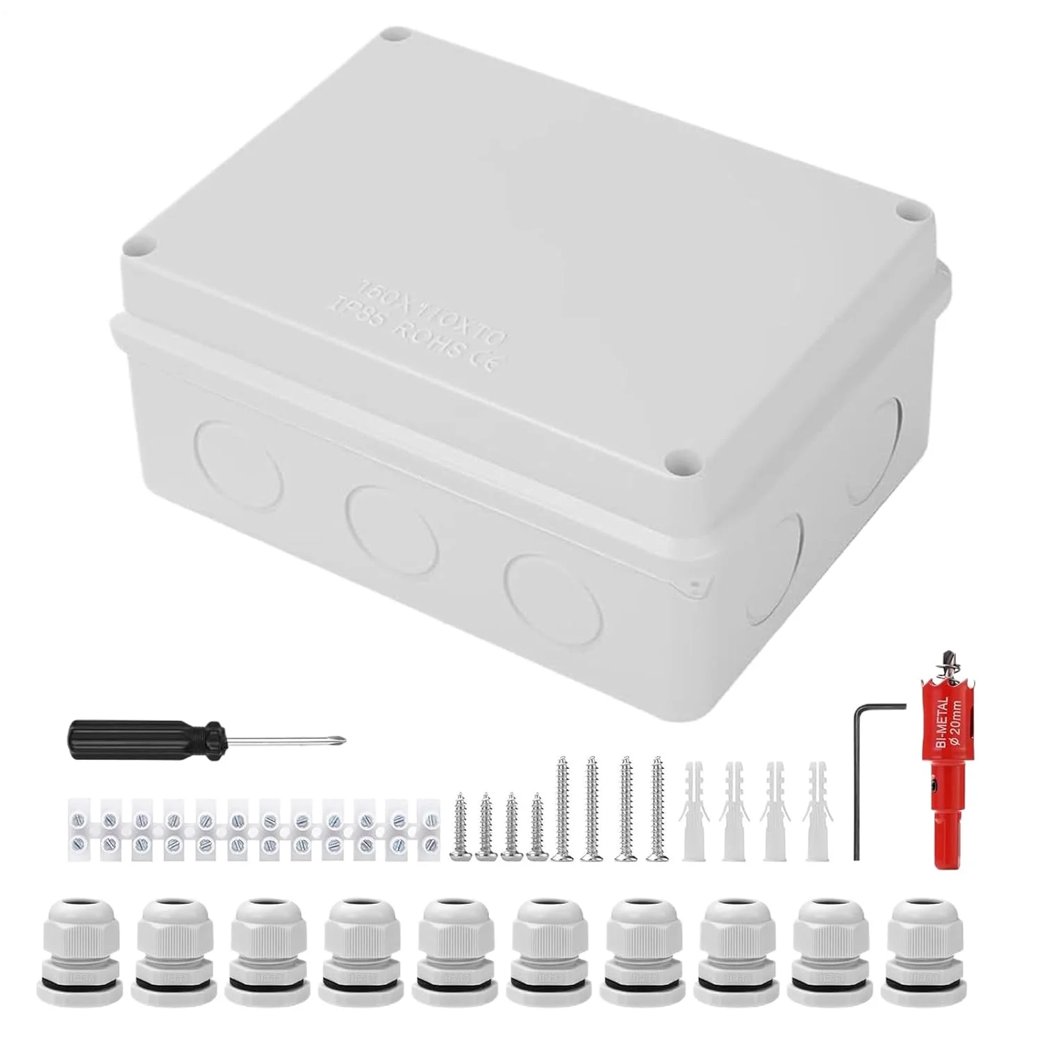 جعبه تقسیم ضد آب | جعبه اتصال الکتریکی ضد آب بیرونی - درب لولایی ضد گرد و غبار برای زیرزمین، عرشه، دروازه، دوربین های امنیتی، حیاط خلوت، بالکن، پاسیو، باغ، محوطه سازی جعبه تقسیم ضد آب | جعبه اتصال الکتریکی ضد آب بیرونی - درب لولایی ضد گرد و غبار برای زیرزمین، عرشه، دروازه، دوربین های امنیتی، حیاط خلوت، بالکن، پاسیو، باغ، محوطه سازی