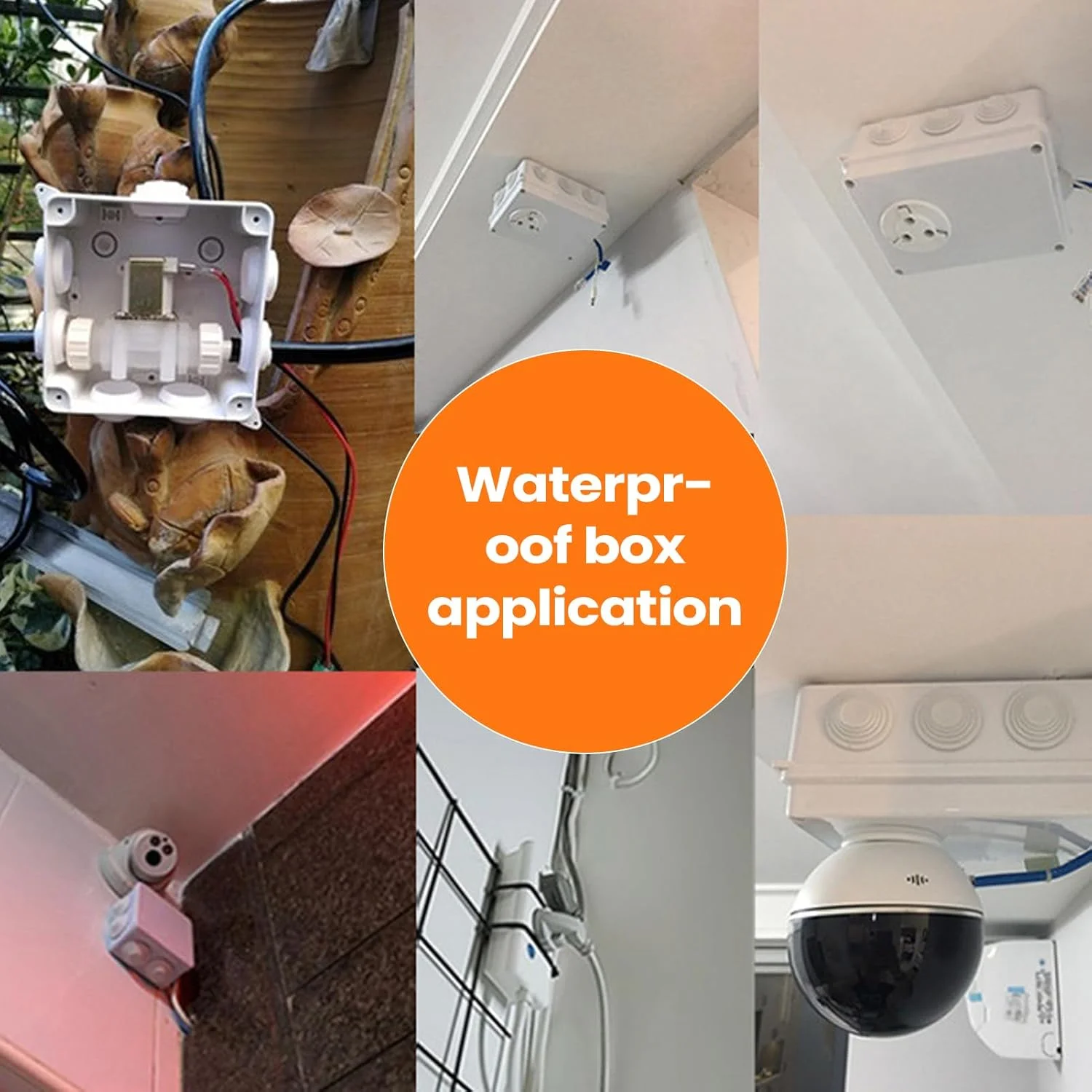 جعبه اتصال برق ضد آب - جعبه پروژه الکتریکی ضد آب داخلی - محافظ با پیچ برای برقکاران داخلی زیرزمین نورپردازی استخر باغ محوطه سازی حیاط خلوت پاسیو
