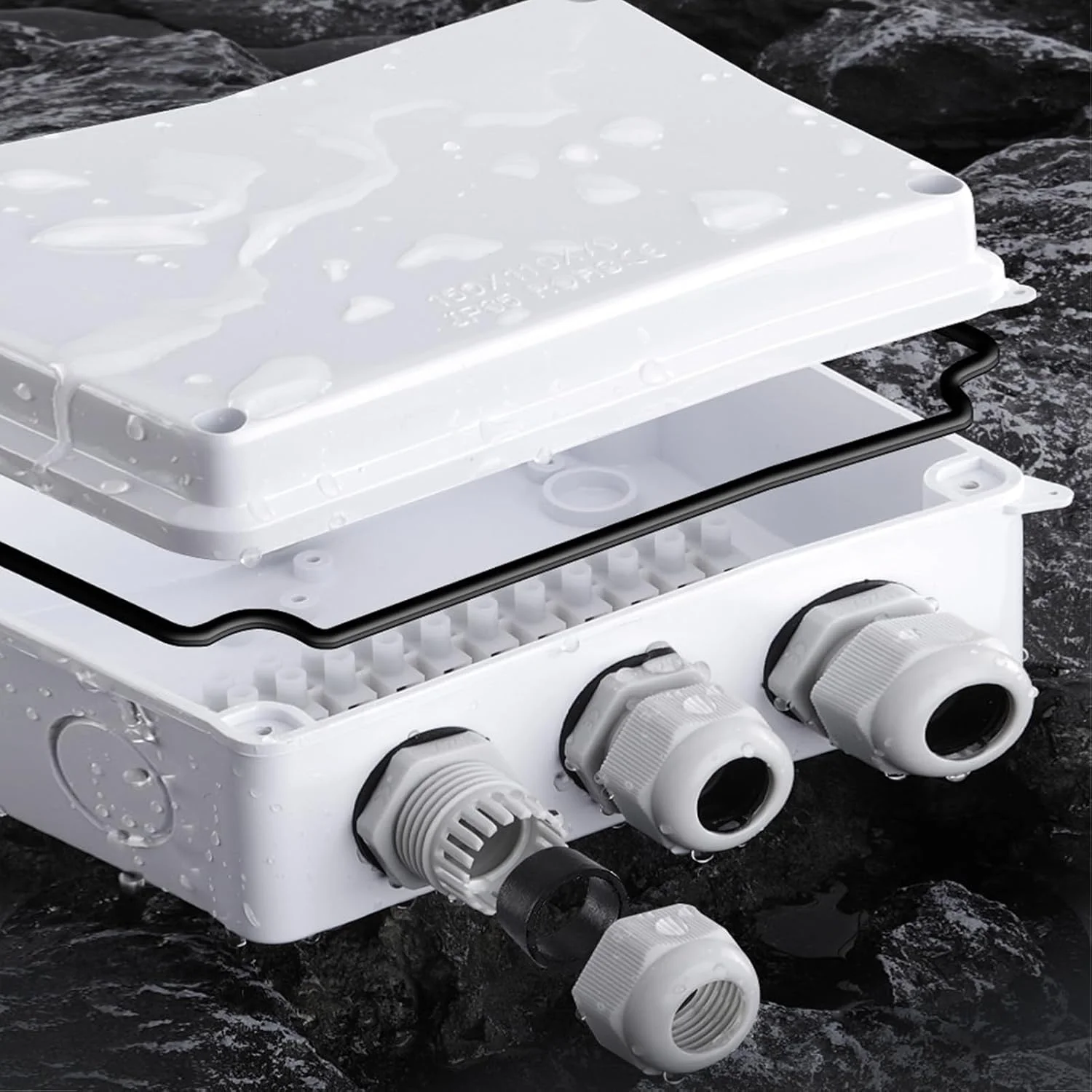 جعبه اتصال برق ضد آب - جعبه پروژه الکتریکی ضد آب داخلی - محافظ با پیچ برای برقکاران داخلی زیرزمین نورپردازی استخر باغ محوطه سازی حیاط خلوت پاسیو