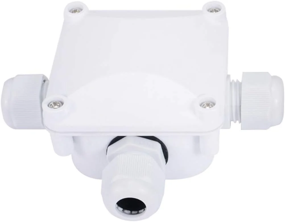 جعبه تقسیم بیرونی، 1 عدد IP68 3 سیم جعبه ترمینال اتصال ضد آب محافظ کابل اتصالات ساختمان برای اتصالات روشنایی بیرونی (رنگ: سفید)