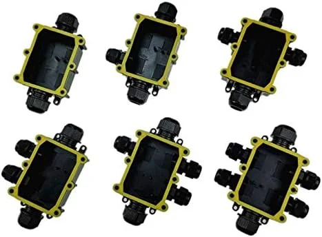 جعبه اتصال بیرونی، 1 عدد جعبه اتصال، جعبه اتصال الکتریکی پلاستیکی چند راهه بیرونی ضد آب IP68، محافظ اتصال دهنده سیم کابل (رنگ: 5)