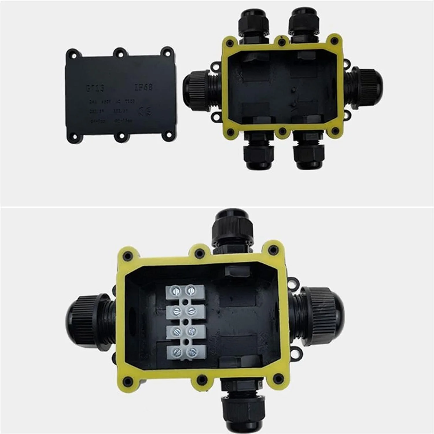 جعبه اتصال بیرونی، 1 عدد جعبه اتصال، جعبه اتصال الکتریکی پلاستیکی چند راهه بیرونی ضد آب IP68، محافظ اتصال دهنده سیم کابل (رنگ: 5)