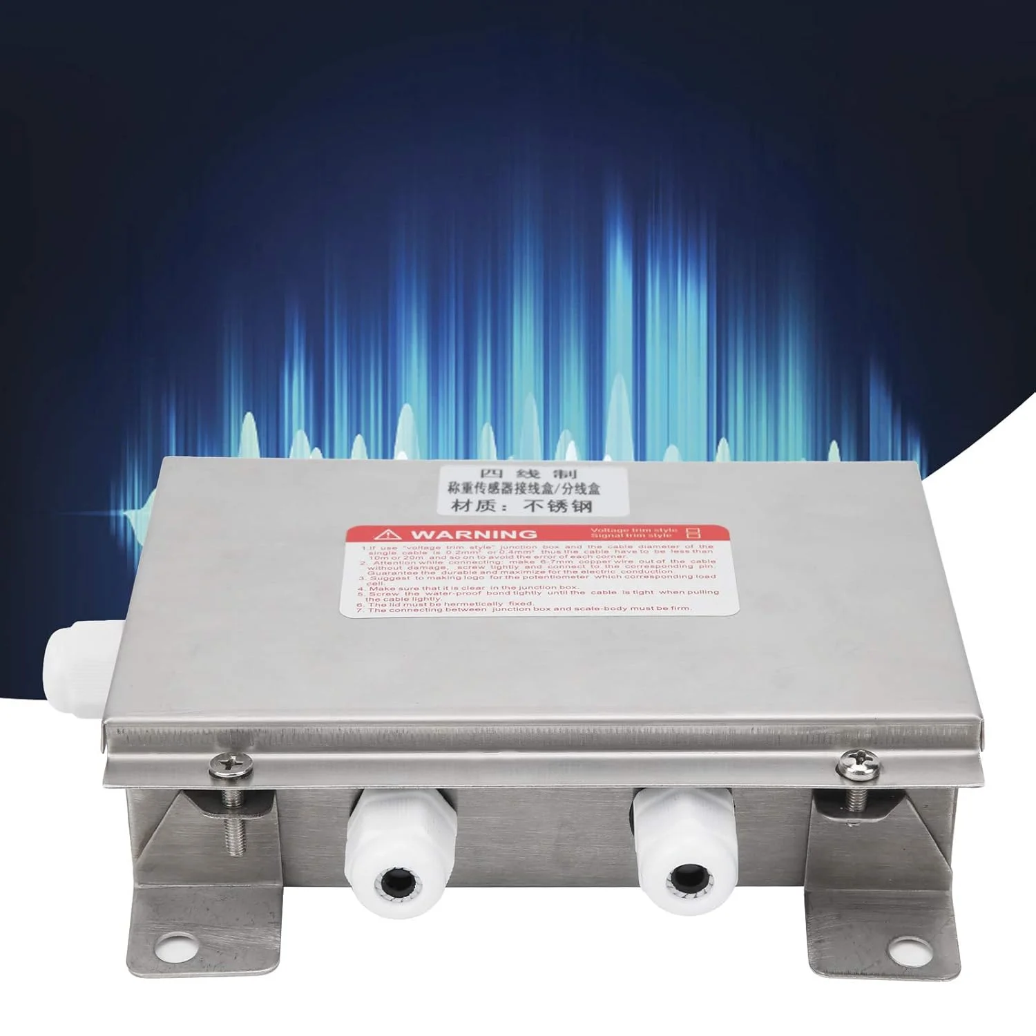 جعبه اتصال ضد آب استیل ضد زنگ با سیگنال آنالوگ 4 در 1 برای تجهیزات الکتریکی صنعتی با حفاظت سنگین