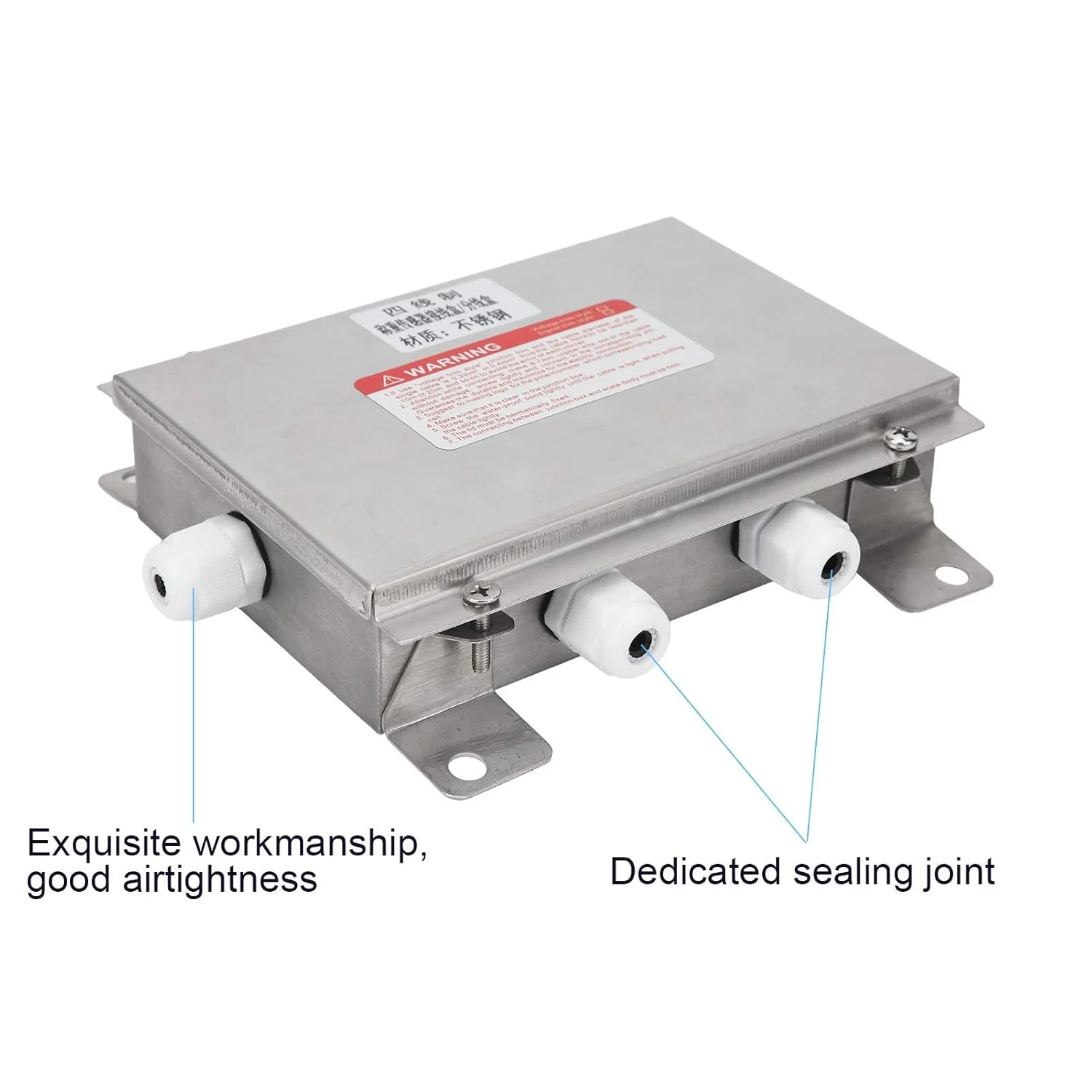 جعبه اتصال ضد آب استیل ضد زنگ با سیگنال آنالوگ 4 در 1 برای تجهیزات الکتریکی صنعتی با حفاظت سنگین