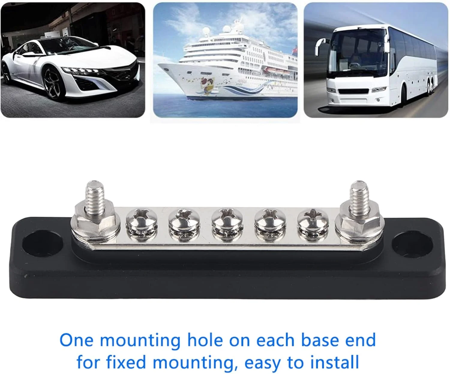 ترمینال باس بار، بلوک اتصال ترمینال الکتریکی باس بار 5 موقعیتی با 2 استد AC 300V DC 48V