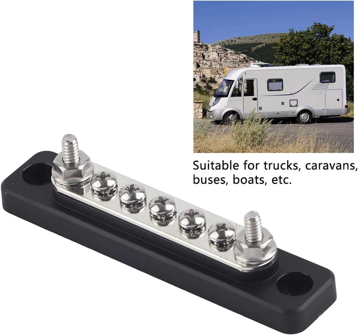 ترمینال باس بار، بلوک اتصال ترمینال الکتریکی باس بار 5 موقعیتی با 2 استد AC 300V DC 48V