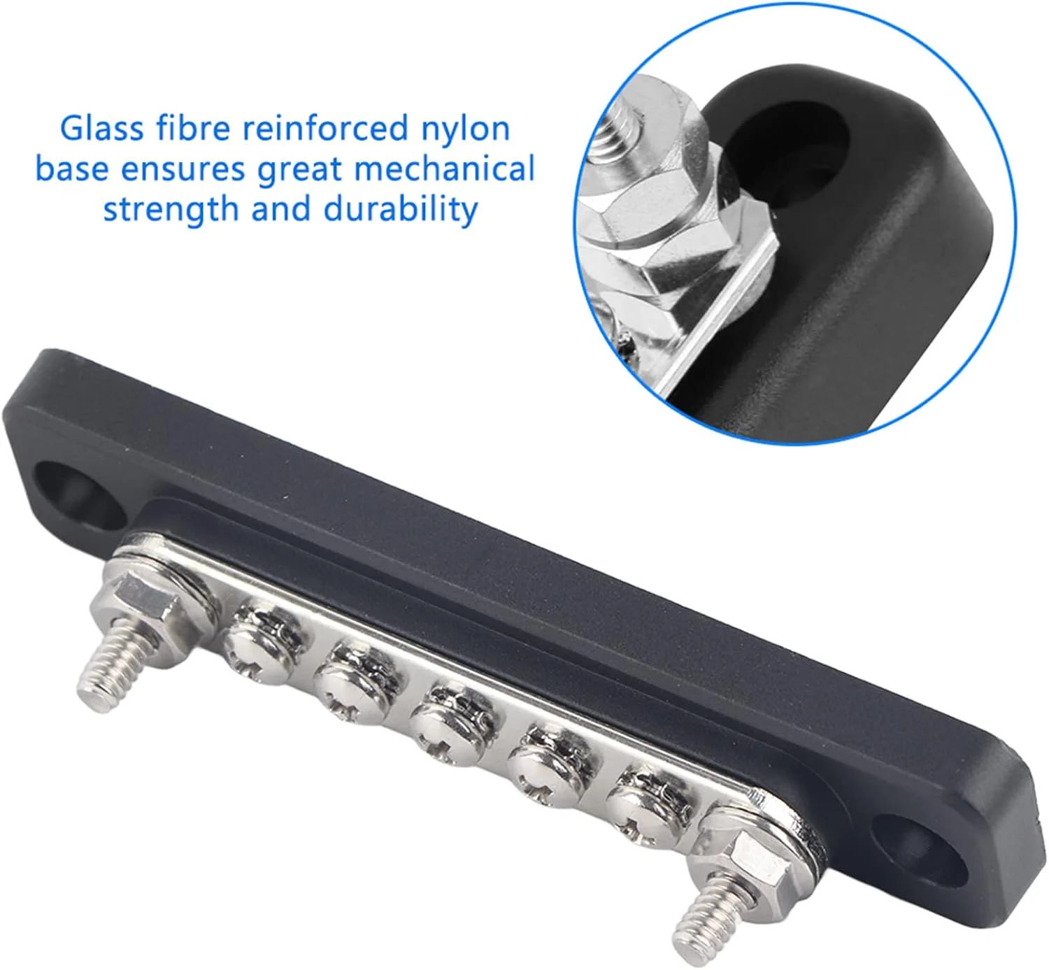 ترمینال باس بار، بلوک اتصال ترمینال الکتریکی باس بار 5 موقعیتی با 2 استد AC 300V DC 48V