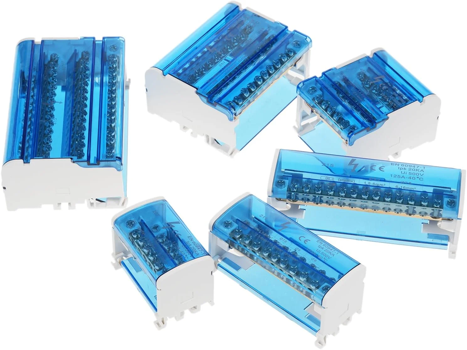 جعبه اتصال بلوک ترمینال Joleritc، جعبه اتصال تک فاز دو سطحی 207، جعبه توزیع ترمینال ریلی Din با جعبه محافظ توزیع پوشش شفاف