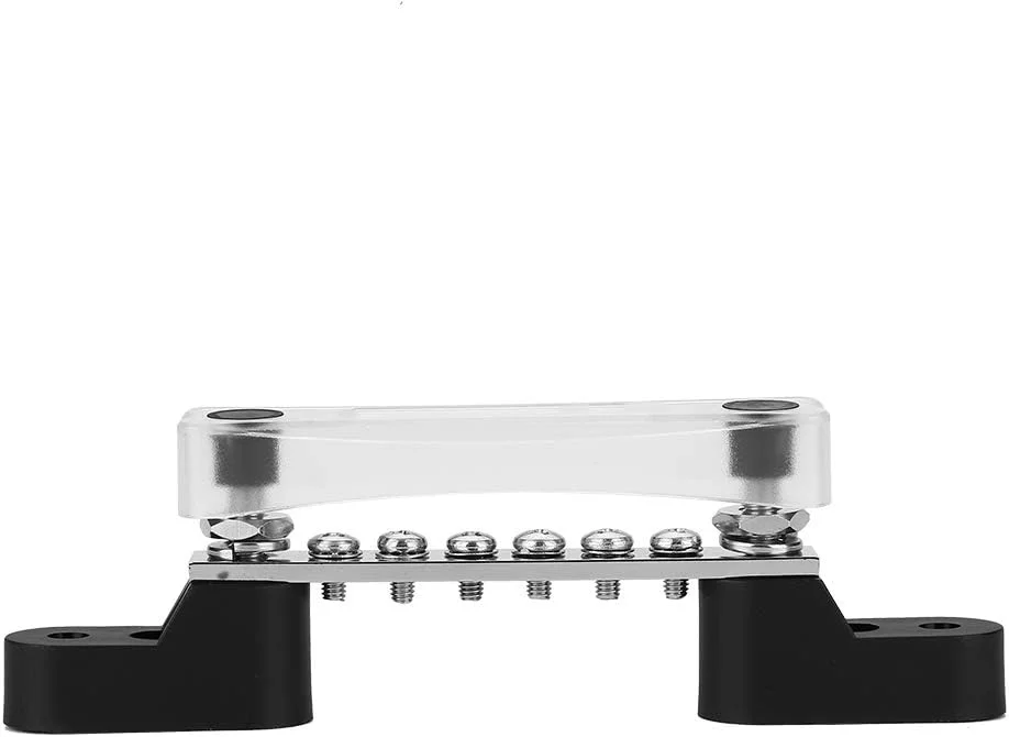 باس بار، ترمینال استودی باس بار، بلوک اتصال ترمینال الکتریکی باس بار 6 موقعیتی 100 آمپر 12 تا 48 ولت