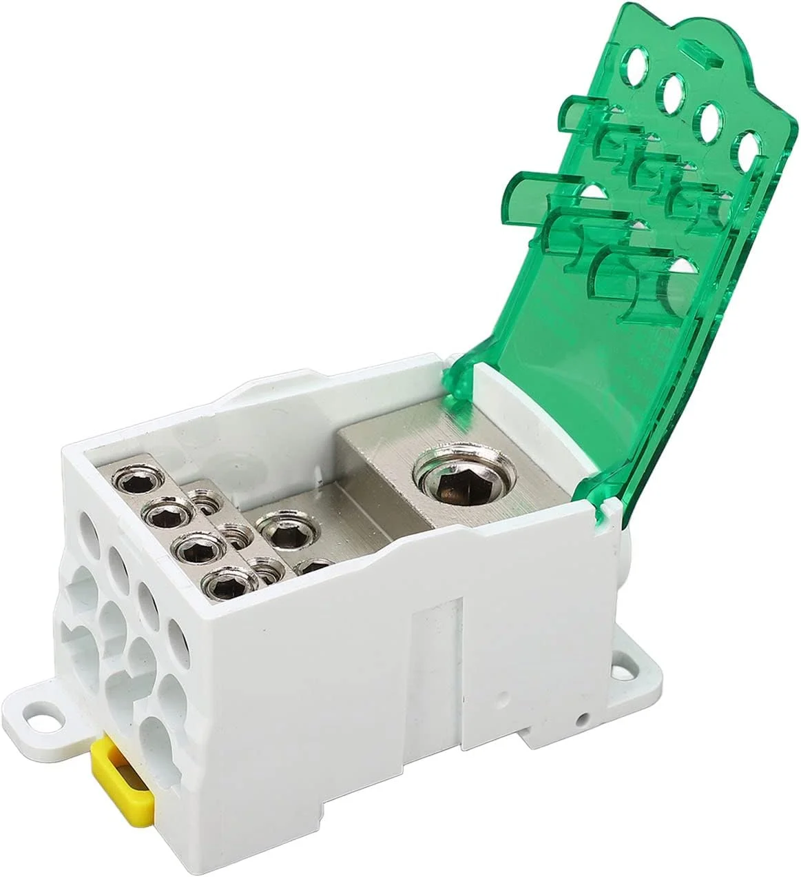 جعبه تقسیم تک قطبی NDNCZDHC 250 آمپر ترمینال بلاک 690 ولت جعبه برق جعبه توزیع برق ریلی Din جعبه اتصال برق (سبز)