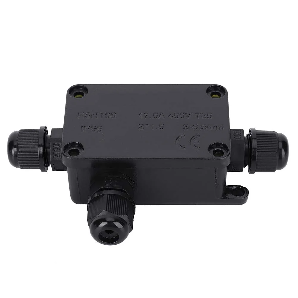 جعبه اتصال ترمینال ضد آب IP66 جنس PC یک ورودی دو خروجی برای تجهیزات الکتریکی ارتباطی آتش نشانی پتروشیمی الکترونیک برق مقاوم در برابر خوردگی ضد الکتریسیته ساکن جعبه اتصال ترمینال ضد آب IP66 جنس PC یک ورودی دو خروجی برای تجهیزات الکتریکی ارتباطی آتش نشانی پتروشیمی الکترونیک برق مقاوم در برابر خوردگی ضد الکتریسیته ساکن