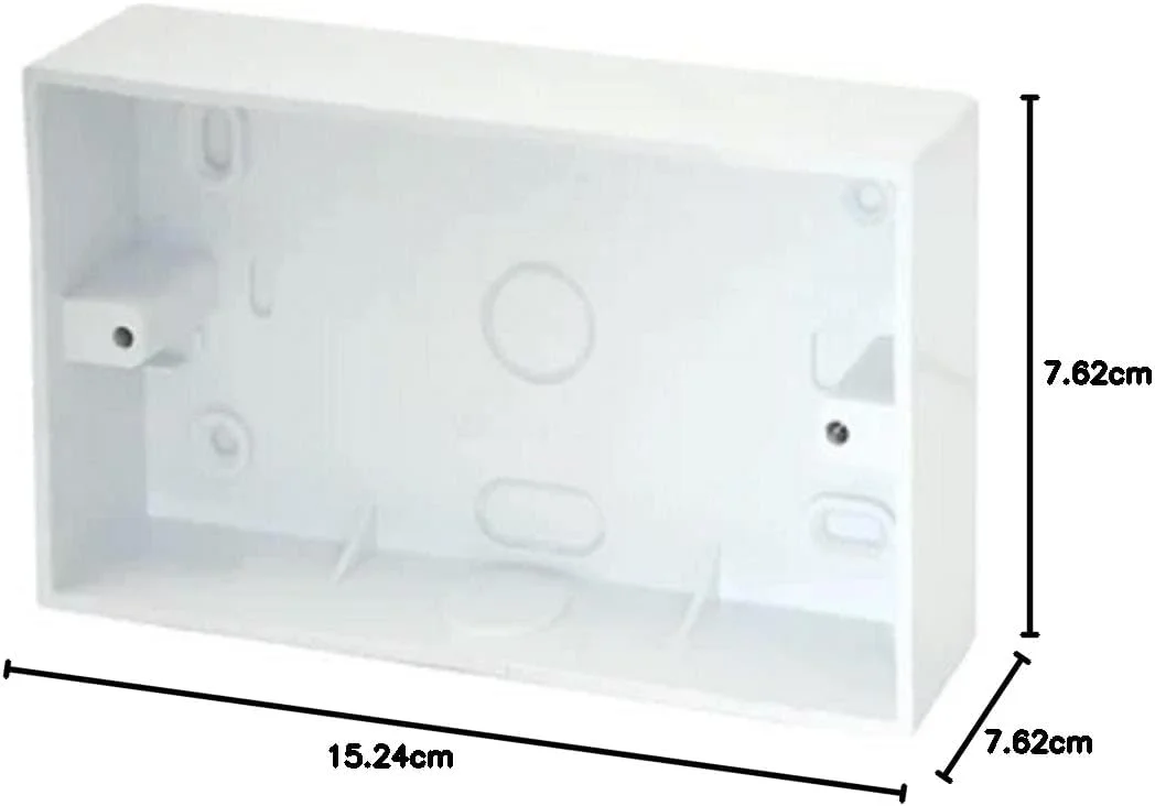 جعبه تقسیم برق PVC سنگین بیلا برای کلید یا پریز دوقلو سفید (6x3) (بسته 2 عددی) جعبه تقسیم برق PVC سنگین بیلا برای کلید یا پریز دوقلو سفید (6x3) (بسته 2 عددی)