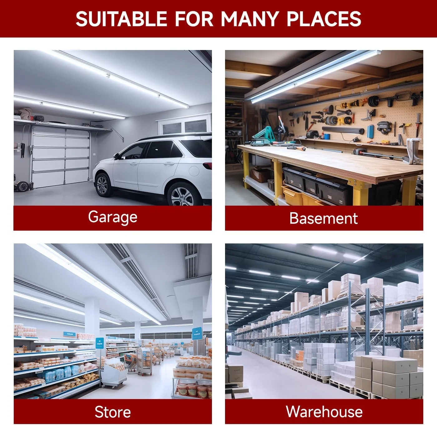 چراغ فروشگاهی LED کیهونگ 4 فوتی (بسته 8 عددی)، 40 وات 5200 لومن 6000 کلوین (سفید فوق العاده روشن)، چراغ LED تیوب T8 شکل V، پوشش شفاف، چراغ نواری 4 فوتی برای گاراژ، انبار، کارگاه، زیرزمین چراغ فروشگاهی LED کیهونگ 4 فوتی (بسته 8 عددی)، 40 وات 5200 لومن 6000 کلوین (سفید فوق العاده روشن)، چراغ LED تیوب T8 شکل V، پوشش شفاف، چراغ نواری 4 فوتی برای گاراژ، انبار، کارگاه، زیرزمین