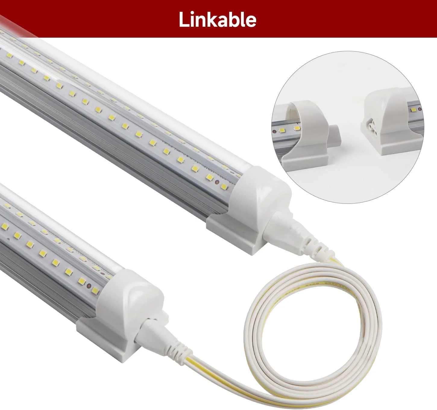 چراغ فروشگاهی LED کیهونگ 4 فوتی (بسته 8 عددی)، 40 وات 5200 لومن 6000 کلوین (سفید فوق العاده روشن)، چراغ LED تیوب T8 شکل V، پوشش شفاف، چراغ نواری 4 فوتی برای گاراژ، انبار، کارگاه، زیرزمین چراغ فروشگاهی LED کیهونگ 4 فوتی (بسته 8 عددی)، 40 وات 5200 لومن 6000 کلوین (سفید فوق العاده روشن)، چراغ LED تیوب T8 شکل V، پوشش شفاف، چراغ نواری 4 فوتی برای گاراژ، انبار، کارگاه، زیرزمین