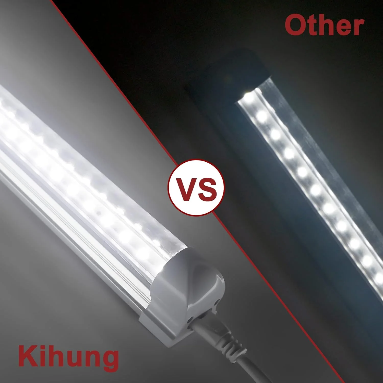 چراغ فروشگاهی LED کیهونگ 4 فوتی (بسته 8 عددی)، 40 وات 5200 لومن 6000 کلوین (سفید فوق العاده روشن)، چراغ LED تیوب T8 شکل V، پوشش شفاف، چراغ نواری 4 فوتی برای گاراژ، انبار، کارگاه، زیرزمین چراغ فروشگاهی LED کیهونگ 4 فوتی (بسته 8 عددی)، 40 وات 5200 لومن 6000 کلوین (سفید فوق العاده روشن)، چراغ LED تیوب T8 شکل V، پوشش شفاف، چراغ نواری 4 فوتی برای گاراژ، انبار، کارگاه، زیرزمین