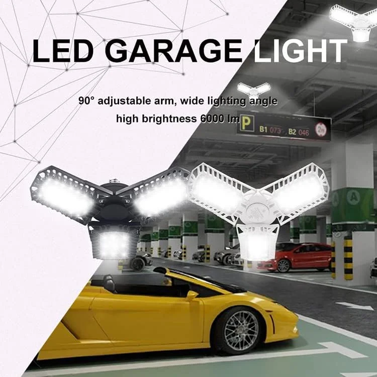 چراغ گاراژ LED با روشنایی 8000 لومن، 36 وات، 6500 کلوین، پایه E26E27، تغییر شکل پذیر 360 درجه، شبیه ساز نور روز بی سیم، سبک وزن، قابل تنظیم برای فضاهای داخلی مانند زیرزمین، انبار، خانه های روستایی و اتاق زیر شیروانی چراغ گاراژ LED با روشنایی 8000 لومن، 36 وات، 6500 کلوین، پایه E26E27، تغییر شکل پذیر 360 درجه، شبیه ساز نور روز بی سیم، سبک وزن، قابل تنظیم برای فضاهای داخلی مانند زیرزمین، انبار، خانه های روستایی و اتاق زیر شیروانی