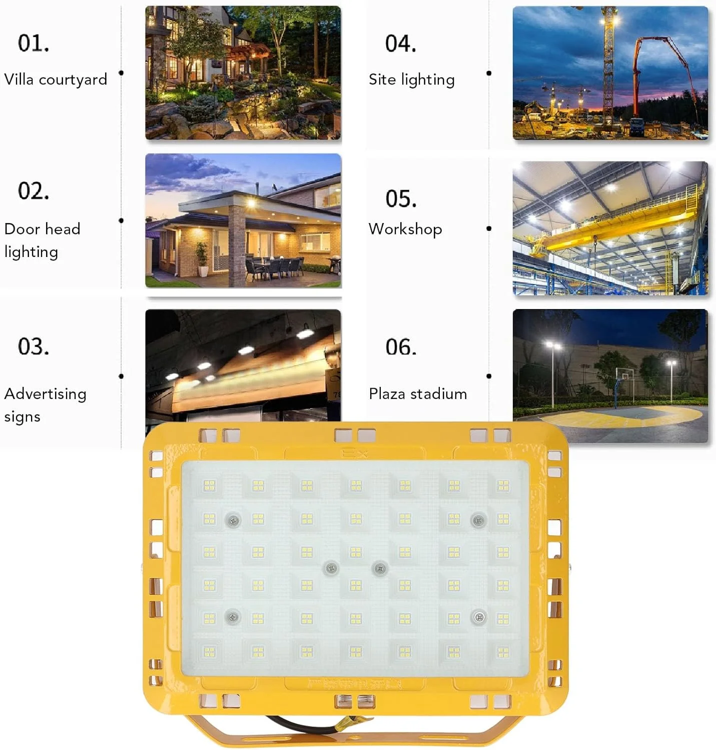 چراغ ضد انفجار LED Depisuta، 100 وات 12000 لومن، چراغ کار LED ضد آب IP66 با پوشش شیشه ای مقاوم، ضد انفجار High Bay برای کارگاه کارخانه چراغ ضد انفجار LED Depisuta، 100 وات 12000 لومن، چراغ کار LED ضد آب IP66 با پوشش شیشه ای مقاوم، ضد انفجار High Bay برای کارگاه کارخانه
