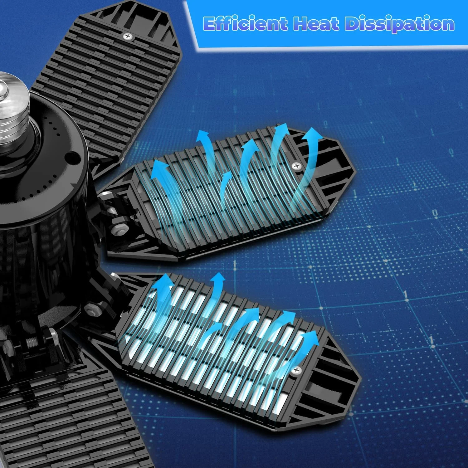 چراغ های گاراژ POLARPRA - چراغ های LED سقفی فوق العاده روشن 25000LM با 8 پنل قابل تغییر شکل، لامپ LED 6500K با سرپیچ E26/E27 و نورافکن مرکزی قابل تنظیم برای انبار، کارگاه و اتاق زیر شیروانی چراغ های گاراژ POLARPRA - چراغ های LED سقفی فوق العاده روشن 25000LM با 8 پنل قابل تغییر شکل، لامپ LED 6500K با سرپیچ E26/E27 و نورافکن مرکزی قابل تنظیم برای انبار، کارگاه و اتاق زیر شیروانی