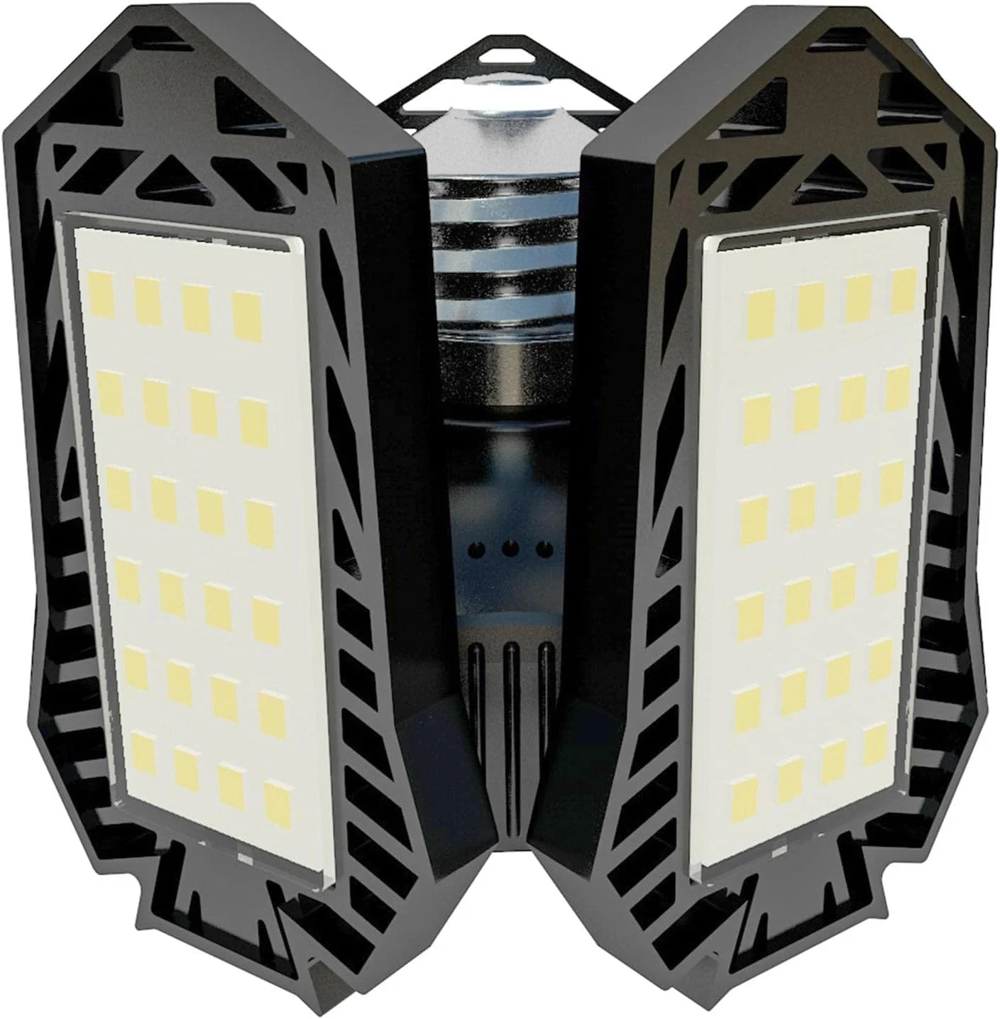 چراغ گاراژی تاشو Basement Illuminators با 5 پنل فوق العاده روشن قابل تنظیم - چراغ های سقفی تغییر شکل دهنده 6500K، چراغ های LED کارگاهی برای گاراژ، زیرزمین، انبار، نور بالا چراغ گاراژی تاشو Basement Illuminators با 5 پنل فوق العاده روشن قابل تنظیم - چراغ های سقفی تغییر شکل دهنده 6500K، چراغ های LED کارگاهی برای گاراژ، زیرزمین، انبار، نور بالا