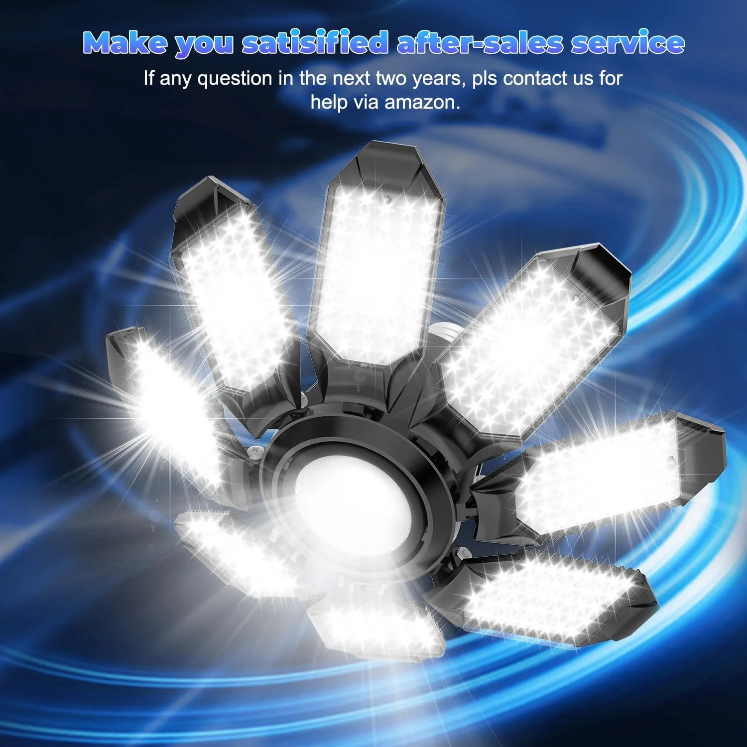 چراغ های گاراژ POLARPRA - چراغ های LED سقفی فوق العاده روشن 25000LM با 8 پنل قابل تغییر شکل، لامپ LED 6500K با سرپیچ E26/E27 و نورافکن مرکزی قابل تنظیم برای انبار، کارگاه و اتاق زیر شیروانی چراغ های گاراژ POLARPRA - چراغ های LED سقفی فوق العاده روشن 25000LM با 8 پنل قابل تغییر شکل، لامپ LED 6500K با سرپیچ E26/E27 و نورافکن مرکزی قابل تنظیم برای انبار، کارگاه و اتاق زیر شیروانی