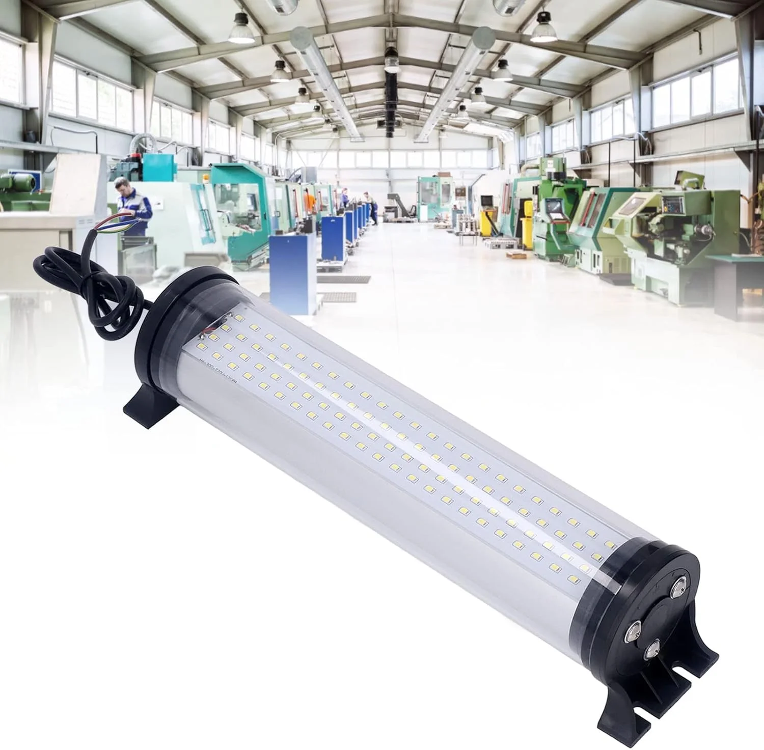 چراغ کار LED Kikumi، 10 وات، 1050 لومن، IP66، مقاوم در برابر آب و روغن، ضد انفجار، چراغ لوله ای دستگاه، کارگاه، کارخانه، گاراژ، 220 ولت چراغ کار LED Kikumi، 10 وات، 1050 لومن، IP66، مقاوم در برابر آب و روغن، ضد انفجار، چراغ لوله ای دستگاه، کارگاه، کارخانه، گاراژ، 220 ولت