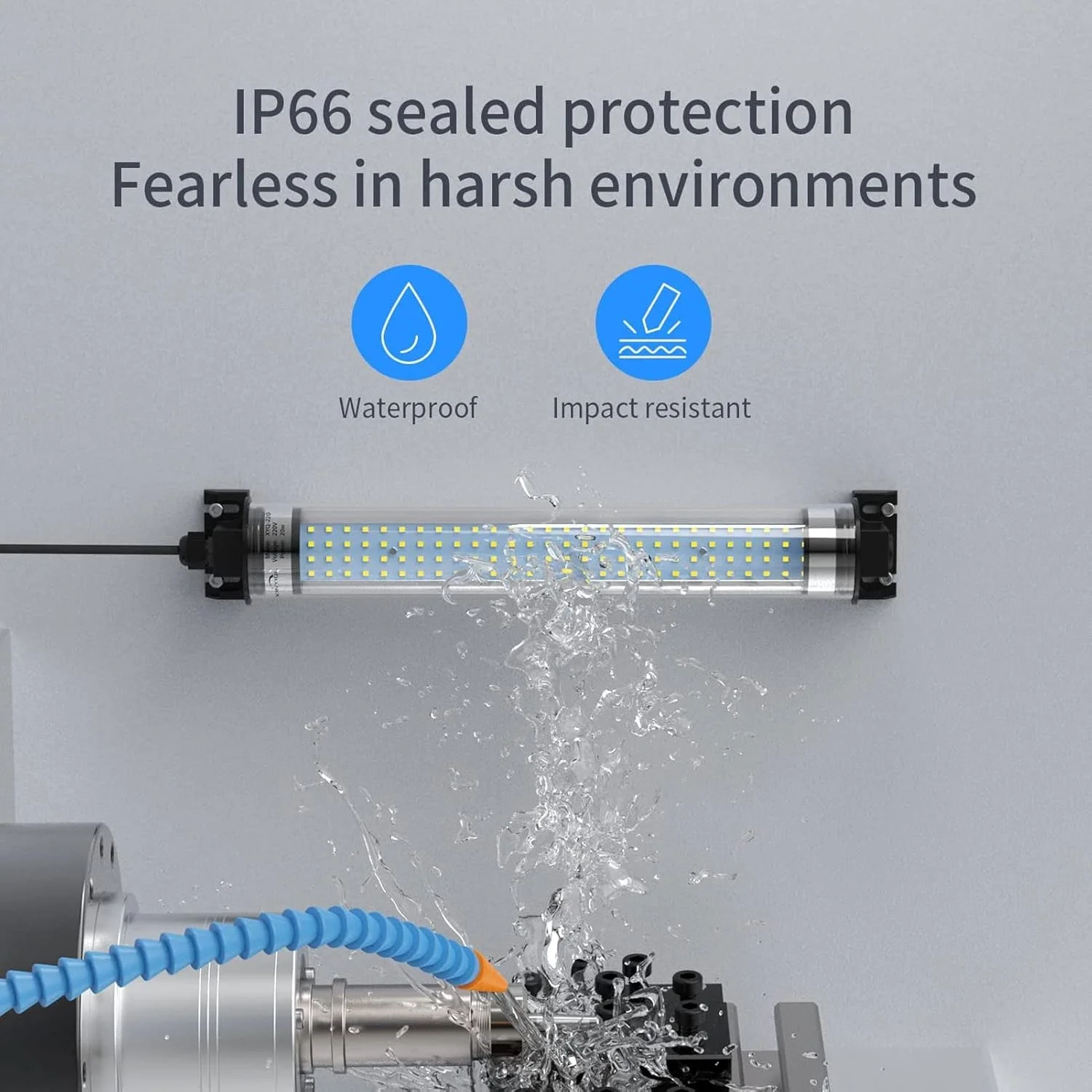 چراغ کار LED Kikumi، 10 وات، 1050 لومن، IP66، مقاوم در برابر آب و روغن، ضد انفجار، چراغ لوله ای دستگاه، کارگاه، کارخانه، گاراژ، 220 ولت چراغ کار LED Kikumi، 10 وات، 1050 لومن، IP66، مقاوم در برابر آب و روغن، ضد انفجار، چراغ لوله ای دستگاه، کارگاه، کارخانه، گاراژ، 220 ولت