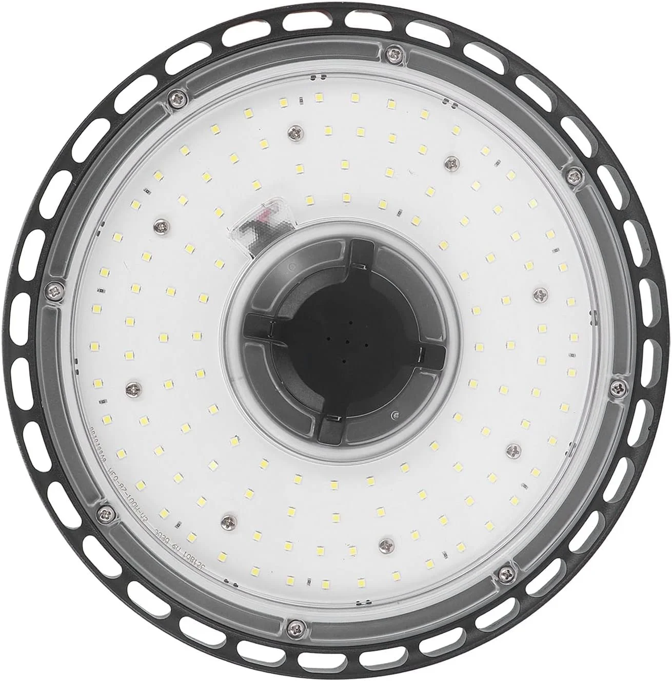 چراغ سوله ای ال ای دی 100 وات KOSDFOGE SL UFO10087 با حلقه آویز، ضد آب IP65، مناسب روشنایی کارگاه، دارای 120 لامپ LED، ولتاژ AC85-265V، نور سفید