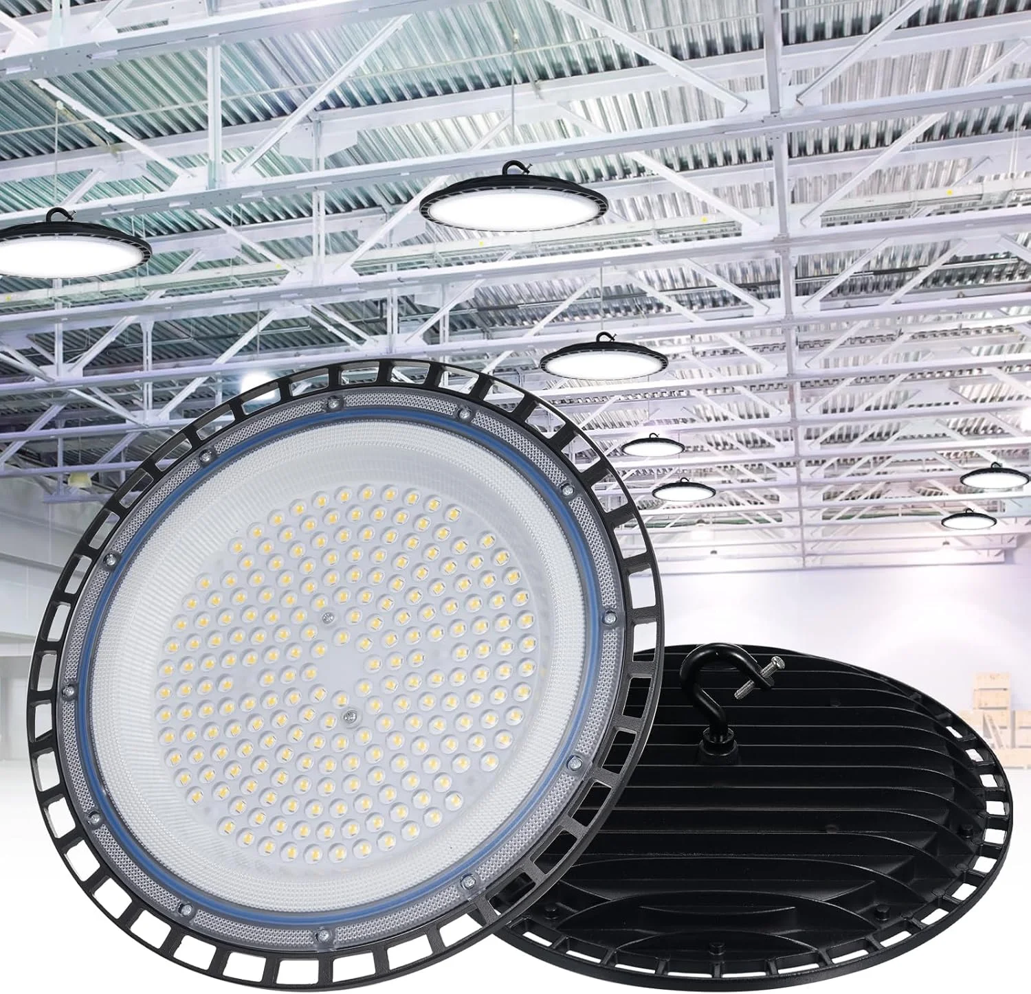 چراغ کارگاهی UFO Irovami 150W LED، چراغ سوله، چراغ کارگاه، چراغ گاراژ، چراغ LED انبار چراغ کارگاهی UFO Irovami 150W LED، چراغ سوله، چراغ کارگاه، چراغ گاراژ، چراغ LED انبار