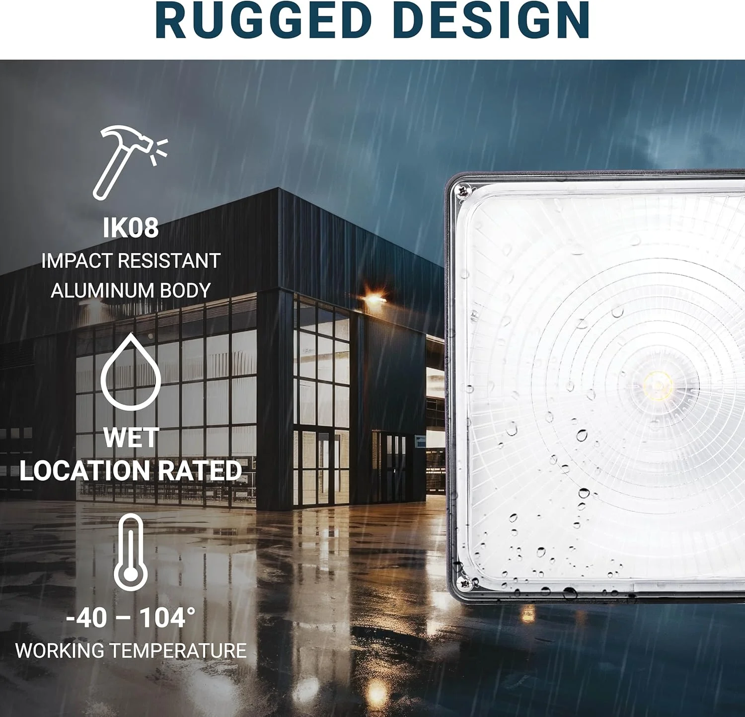 چراغ سقفی پارمیدا LED Technologies (بسته 4 عددی)، 70 وات، دیمر دار، 110-277VAC، ضد آب IP65، دارای لیست ETL، 5000K، 9.6" x 9.6"، روشنایی پمپ بنزین، خیابان، محوطه و فضای باز، درجه تجاری چراغ سقفی پارمیدا LED Technologies (بسته 4 عددی)، 70 وات، دیمر دار، 110-277VAC، ضد آب IP65، دارای لیست ETL، 5000K، 9.6" x 9.6"، روشنایی پمپ بنزین، خیابان، محوطه و فضای باز، درجه تجاری