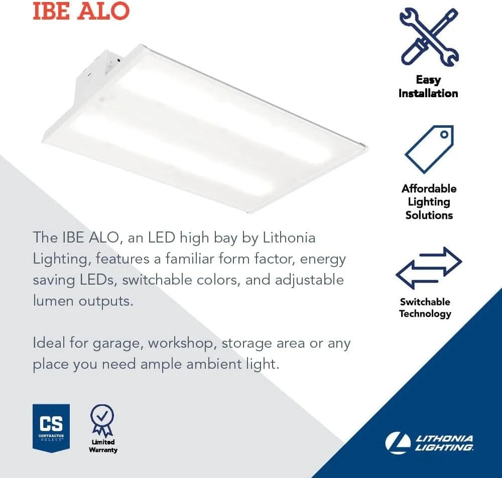 چراغ سوله ای LED لیتونیا لایتینگ IBE ALO21 MVOLT SWW9 80CRI DWH با خروجی نور قابل تنظیم 12000/16000 لومن، رنگ سفید قابل تغییر 40/50K، ابعاد 46.2 * 41.1 سانتیمتر چراغ سوله ای LED لیتونیا لایتینگ IBE ALO21 MVOLT SWW9 80CRI DWH با خروجی نور قابل تنظیم 12000/16000 لومن، رنگ سفید قابل تغییر 40/50K، ابعاد 46.2 * 41.1 سانتیمتر