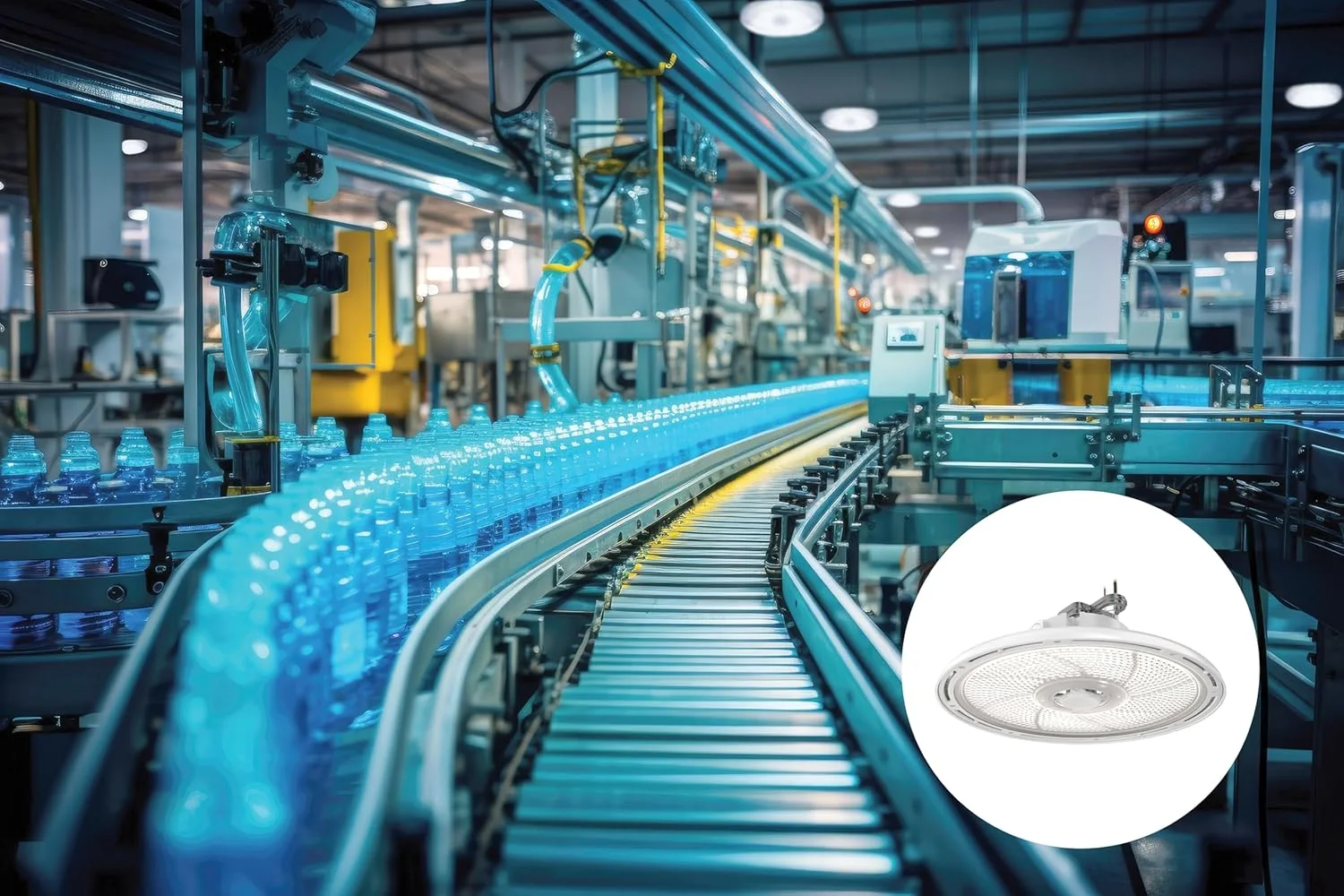 چراغ LED سقفی گرد Lithonia Lighting REBL، خروجی لومن قابل تنظیم 12000/15000/18000، دمای رنگ سفید قابل تغییر 3500K/4000K/5000K، چراغ کار، UVOLT 120-347V، 12.2" x 7.5"، سفید چراغ LED سقفی گرد Lithonia Lighting REBL، خروجی لومن قابل تنظیم 12000/15000/18000، دمای رنگ سفید قابل تغییر 3500K/4000K/5000K، چراغ کار، UVOLT 120-347V، 12.2" x 7.5"، سفید