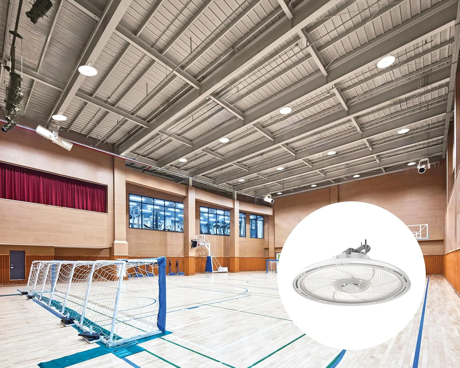 چراغ LED سقفی گرد Lithonia Lighting REBL، خروجی لومن قابل تنظیم 12000/15000/18000، دمای رنگ سفید قابل تغییر 3500K/4000K/5000K، چراغ کار، UVOLT 120-347V، 12.2" x 7.5"، سفید چراغ LED سقفی گرد Lithonia Lighting REBL، خروجی لومن قابل تنظیم 12000/15000/18000، دمای رنگ سفید قابل تغییر 3500K/4000K/5000K، چراغ کار، UVOLT 120-347V، 12.2" x 7.5"، سفید