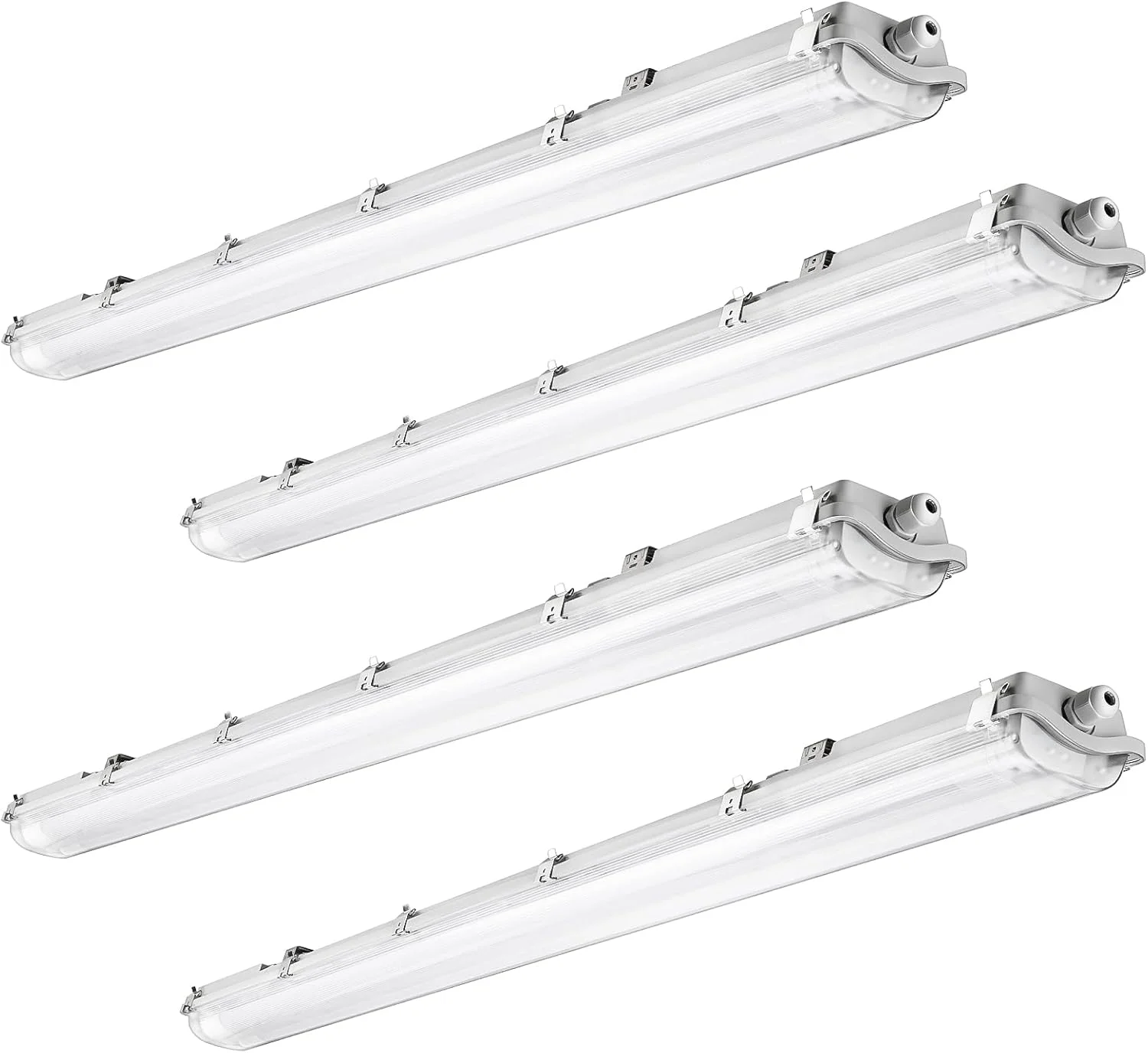 چراغ های LED ضد بخار BRILLIHOOD، 48 وات 4200 لومن 6000K پوشش شفاف، ضد آب IP65 ضد بخار برای کارواش، گاراژ، فریزر، روشنایی