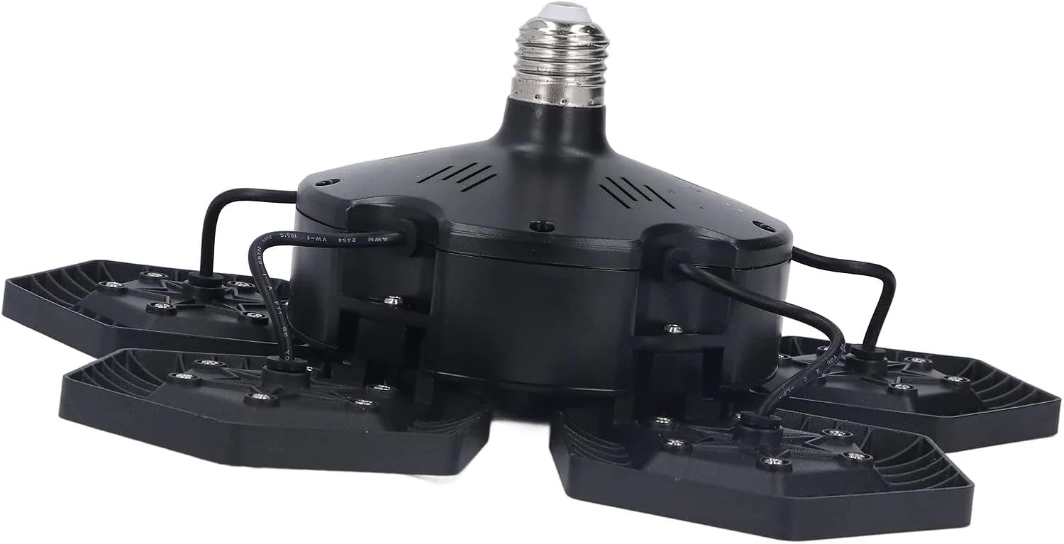 چراغ گاراژی HappyFit LED، چراغ کار سقفی، 5 پنل تاشو، 120 وات AC 85-277 ولت برای کارگاه و انبار چراغ گاراژی HappyFit LED، چراغ کار سقفی، 5 پنل تاشو، 120 وات AC 85-277 ولت برای کارگاه و انبار