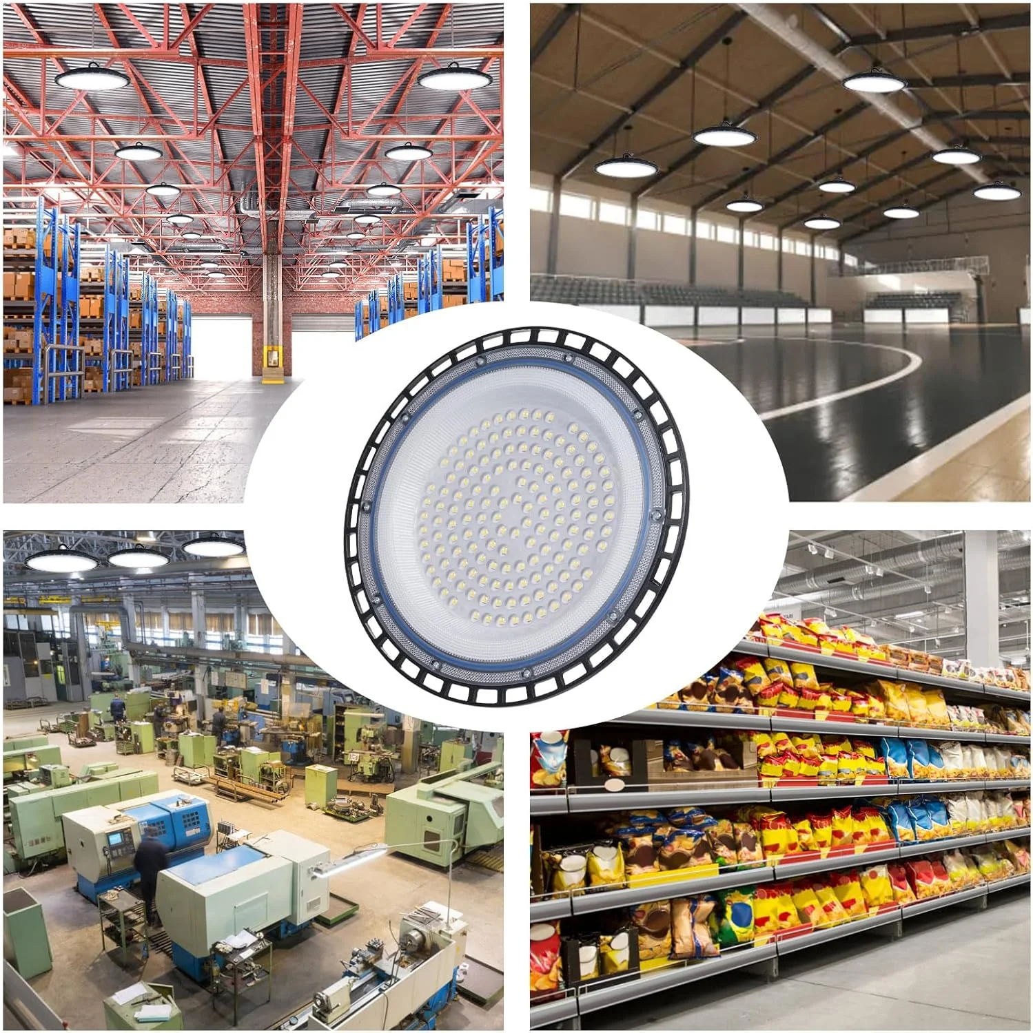چراغ کارگاهی LED فاونو مدل UFO، چراغ سوله ای، چراغ کارخانه، چراغ گاراژ، چراغ انبار چراغ کارگاهی LED فاونو مدل UFO، چراغ سوله ای، چراغ کارخانه، چراغ گاراژ، چراغ انبار