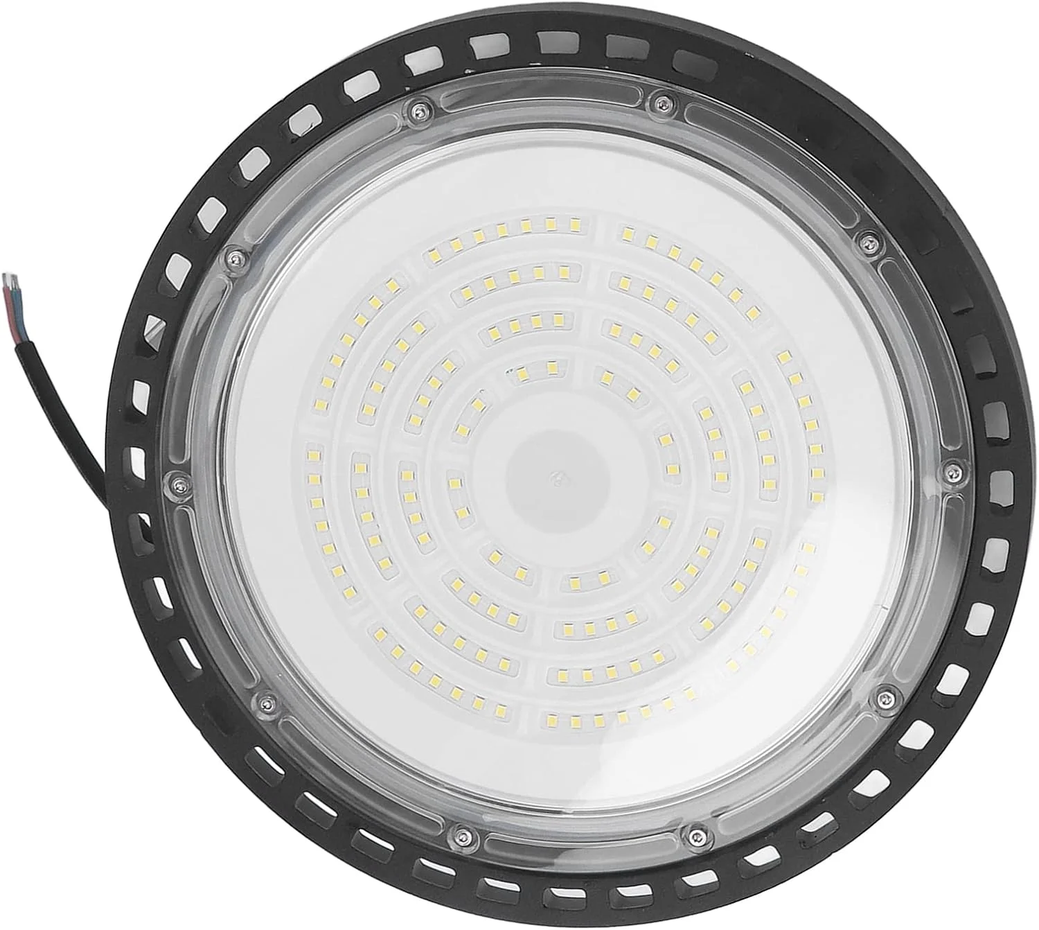 چراغ LED صنعتی 100 وات، محافظت IP65، دایکاست یکپارچه، فوق العاده روشن، AC 85-265V با حلقه آویز برای روشنایی انبار تجاری