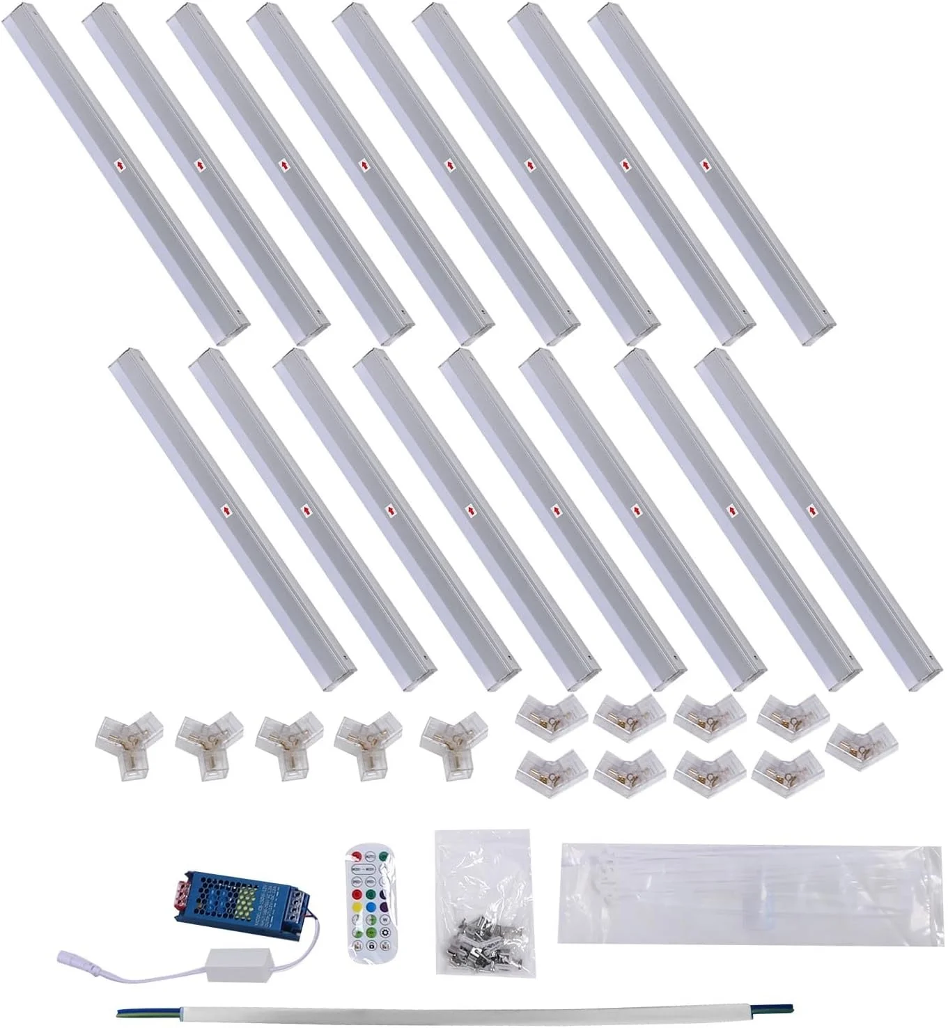 چراغ سقفی گاراژ LED شش ضلعی RGB Zerodis با کنترل از راه دور برای بازی های مهمانی افقی - ضد آب IP54 - آلیاژ آلومینیوم با اثر نور سرد برای صحنه های مختلف
