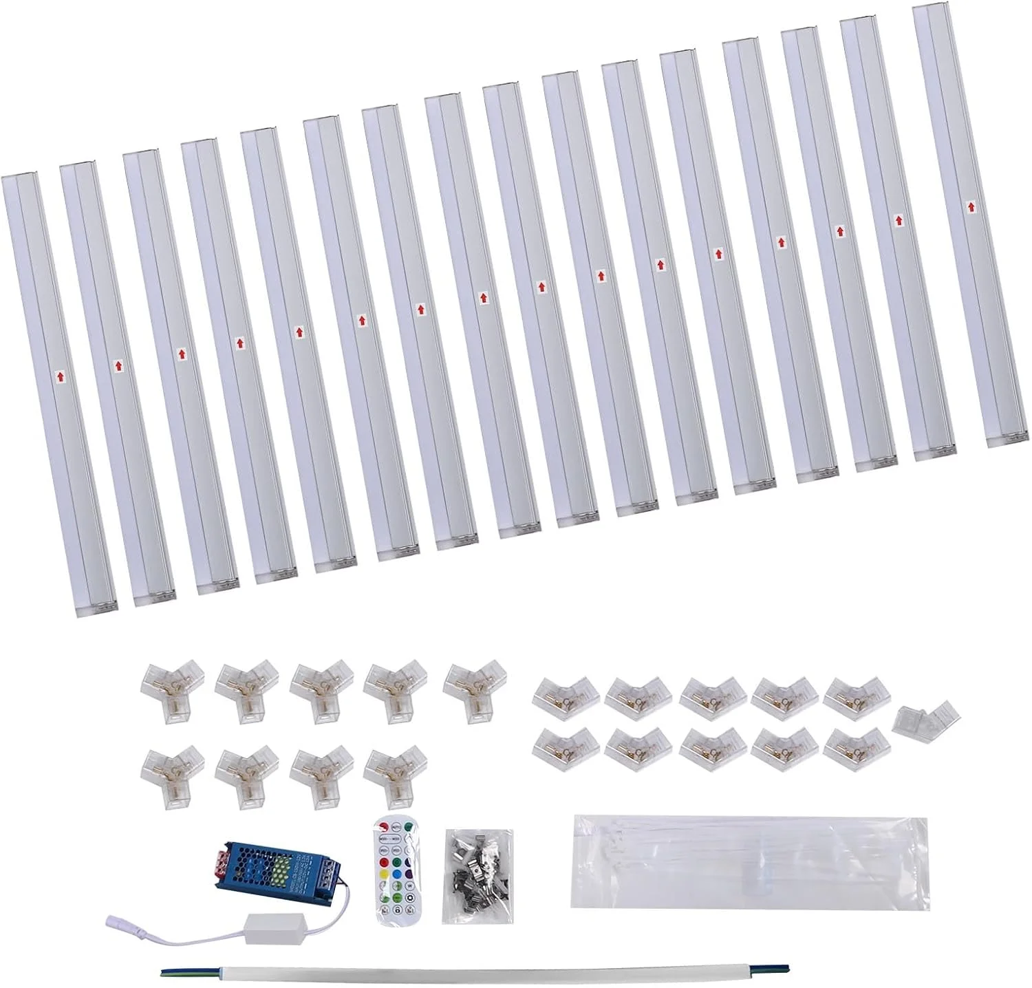 چراغ سقفی گاراژ LED شش ضلعی RGB Zerodis با کنترل از راه دور برای بازی های مهمانی افقی - ضد آب IP54 - آلیاژ آلومینیوم با اثر نور سرد برای صحنه های مختلف