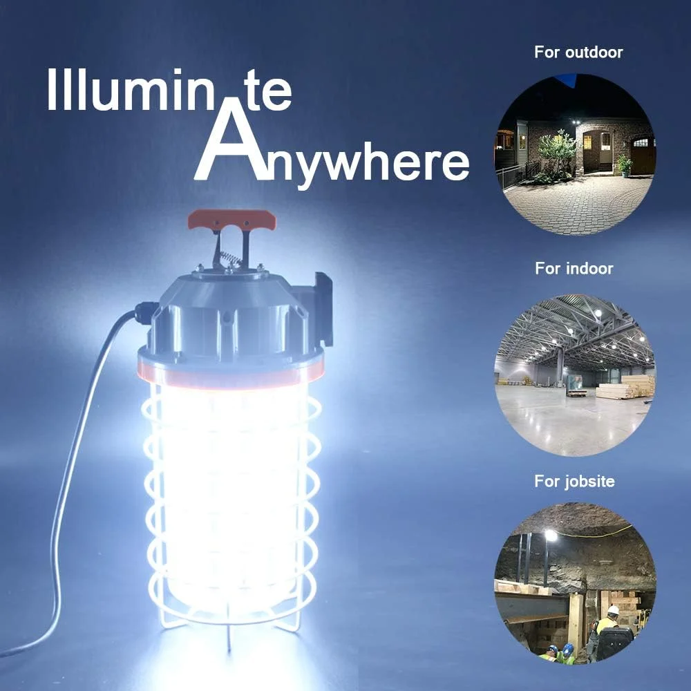چراغ کار موقت LED ان اس، 150 وات، سفید مهتابی 5000 کلوین، 22250 لومن، چراغ های کارگاهی LED با نور بالا به همراه قلاب، چراغ کار قابل حمل و بادوام LED برای روشنایی داخلی و خارجی چراغ کار موقت LED ان اس، 150 وات، سفید مهتابی 5000 کلوین، 22250 لومن، چراغ های کارگاهی LED با نور بالا به همراه قلاب، چراغ کار قابل حمل و بادوام LED برای روشنایی داخلی و خارجی