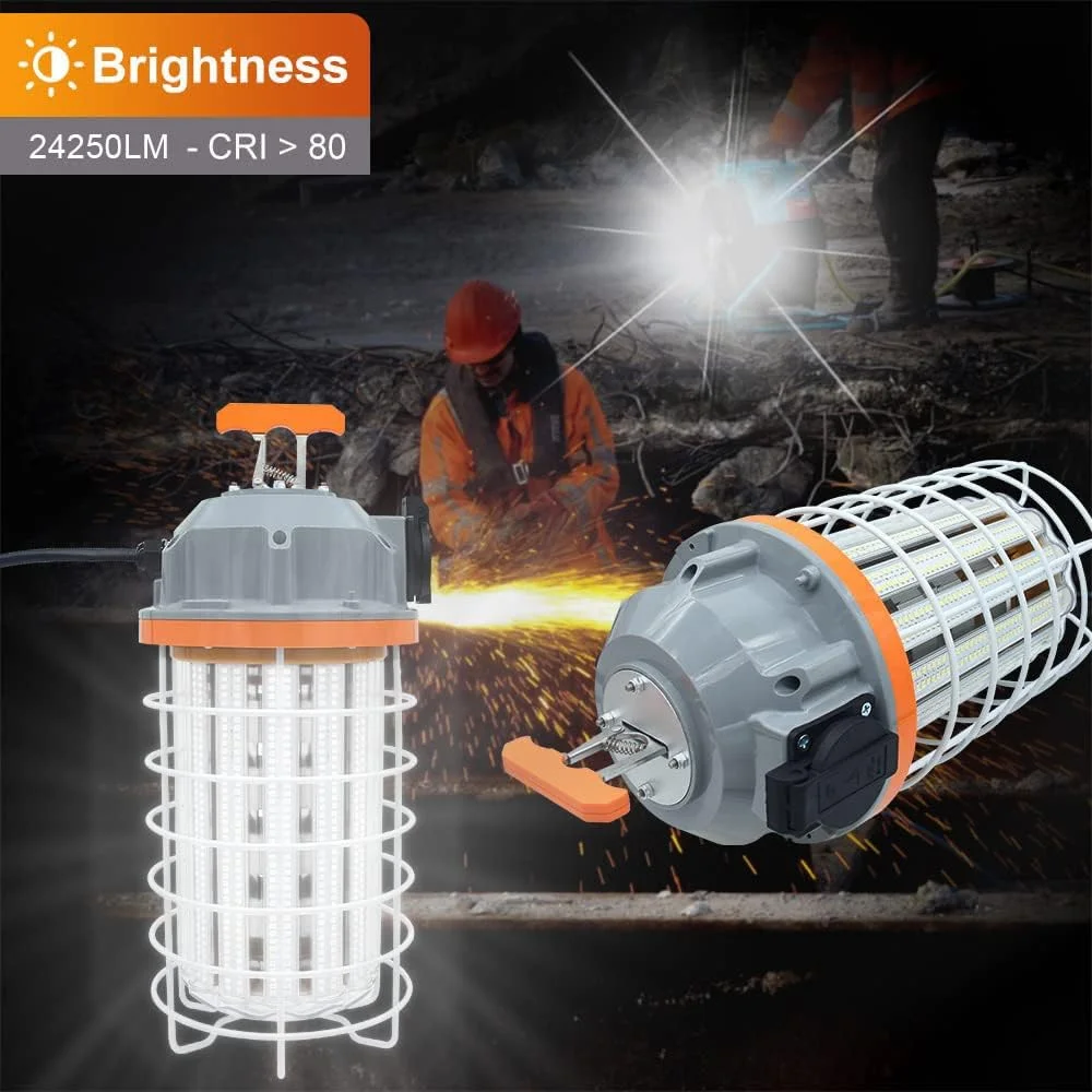 چراغ کار موقت LED ان اس، 150 وات، سفید مهتابی 5000 کلوین، 22250 لومن، چراغ های کارگاهی LED با نور بالا به همراه قلاب، چراغ کار قابل حمل و بادوام LED برای روشنایی داخلی و خارجی چراغ کار موقت LED ان اس، 150 وات، سفید مهتابی 5000 کلوین، 22250 لومن، چراغ های کارگاهی LED با نور بالا به همراه قلاب، چراغ کار قابل حمل و بادوام LED برای روشنایی داخلی و خارجی