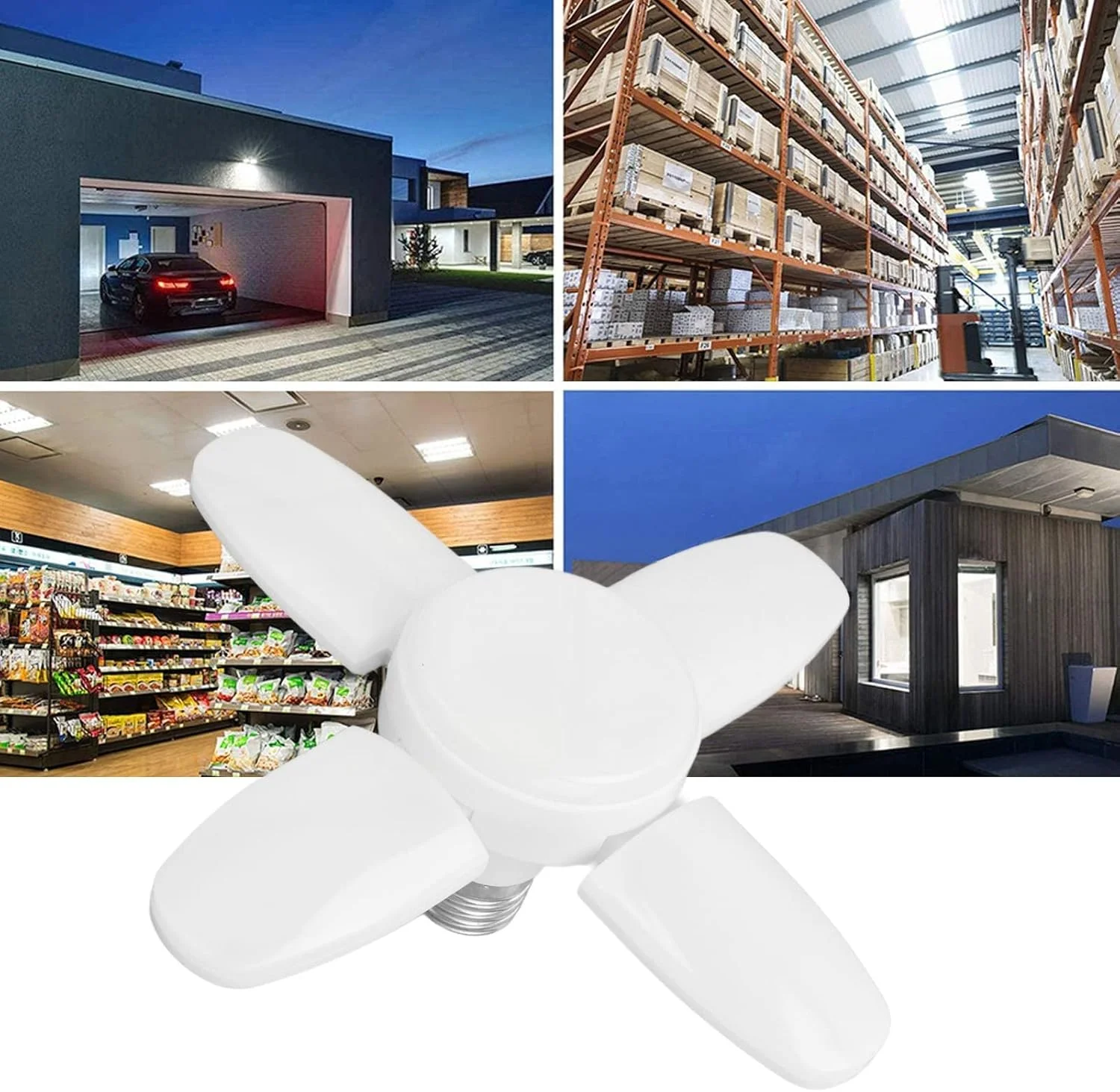 چراغ سقفی LED گاراژ، چراغ های گاراژ LED تاشو تغییر شکل پذیر با روشنایی بالا برای کارگاه انبار چراغ سقفی LED گاراژ، چراغ های گاراژ LED تاشو تغییر شکل پذیر با روشنایی بالا برای کارگاه انبار
