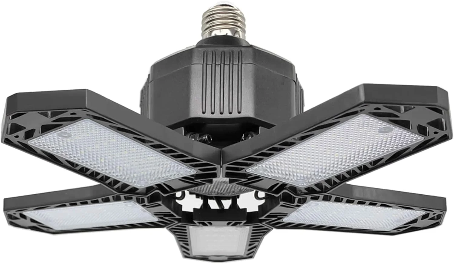 چراغ گاراژ LED روشن ertg 15000LM، چراغ سقفی گاراژ با 6 پنل درخشان، چراغ LED تغییر شکل پذیر برای گاراژ، روشنایی گاراژ 150 واتی برای کارگاه زیرزمین انبار اتاق زیر شیروانی (E26/E27، 240 عدد LED)