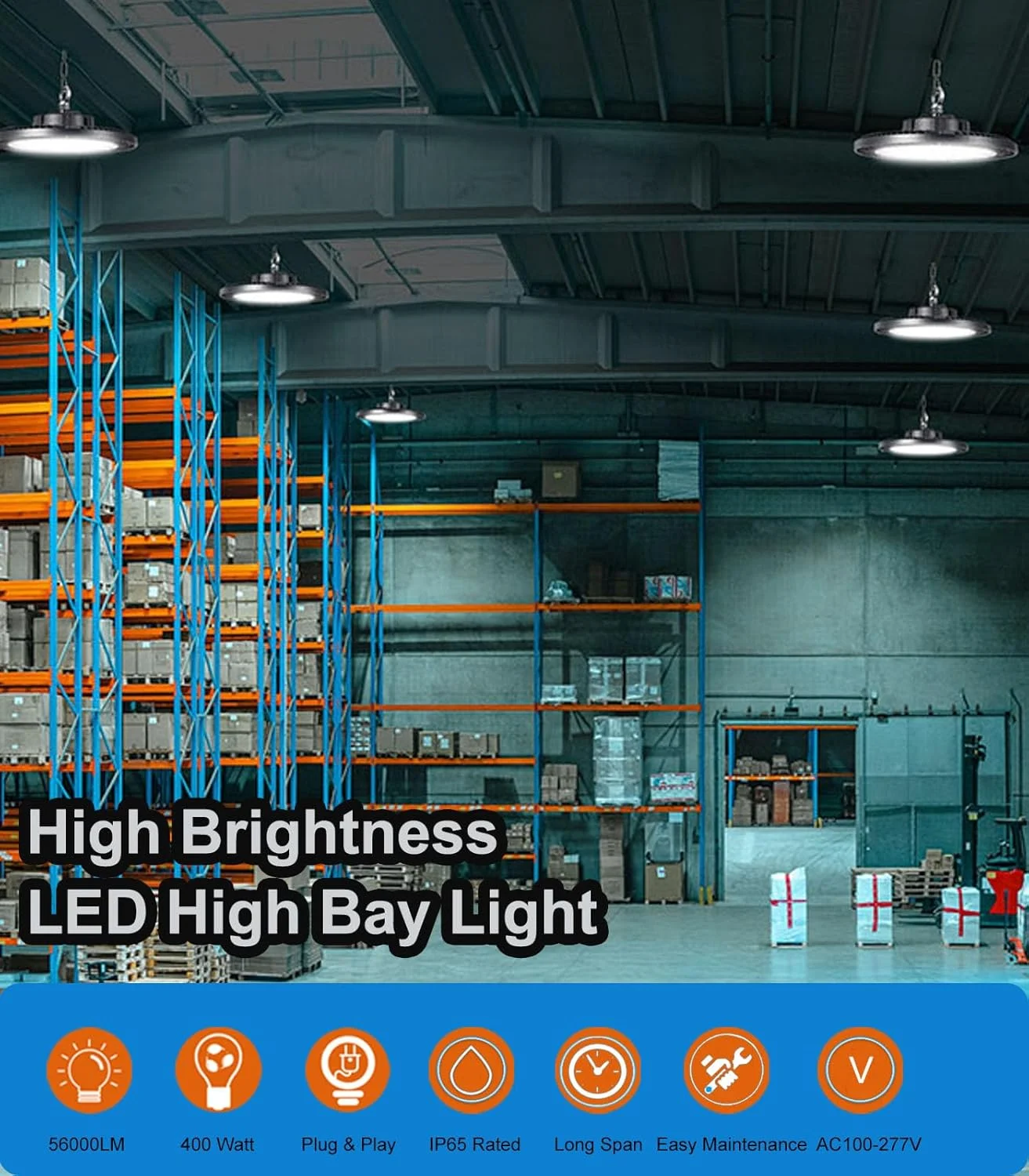 چراغ های سوله ای LED فیکوس 400 وات، بسته 4 عددی، 56000 لومن، چراغ های تجاری Plug & Play، نور روز 5000K، ولتاژ AC100-277V، کابل 5 فوت، طناب ایمنی شامل، چراغ سوله ای UFO برای انبار، کارگاه، سوله - دارای گواهی ETL چراغ های سوله ای LED فیکوس 400 وات، بسته 4 عددی، 56000 لومن، چراغ های تجاری Plug & Play، نور روز 5000K، ولتاژ AC100-277V، کابل 5 فوت، طناب ایمنی شامل، چراغ سوله ای UFO برای انبار، کارگاه، سوله - دارای گواهی ETL