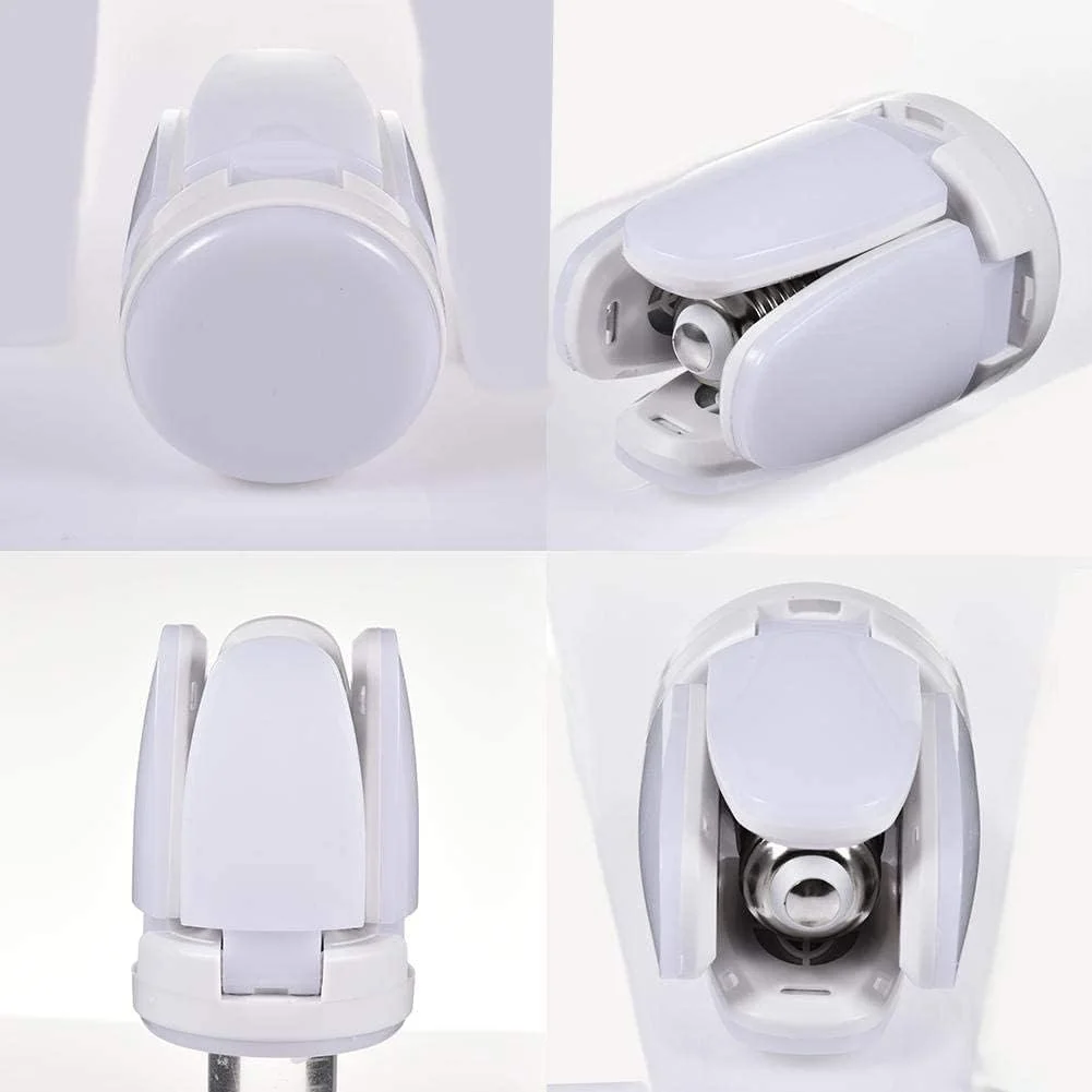 چراغ های LED گاراژ 38 وات 3800 لومن 6000-6500K لامپ تغییر شکل پذیر با 4 پنل قابل تنظیم، چراغ سقفی LED برای انبار، کارگاه، زیرزمین، آشپزخانه (E26 / E27) چراغ های LED گاراژ 38 وات 3800 لومن 6000-6500K لامپ تغییر شکل پذیر با 4 پنل قابل تنظیم، چراغ سقفی LED برای انبار، کارگاه، زیرزمین، آشپزخانه (E26 / E27)