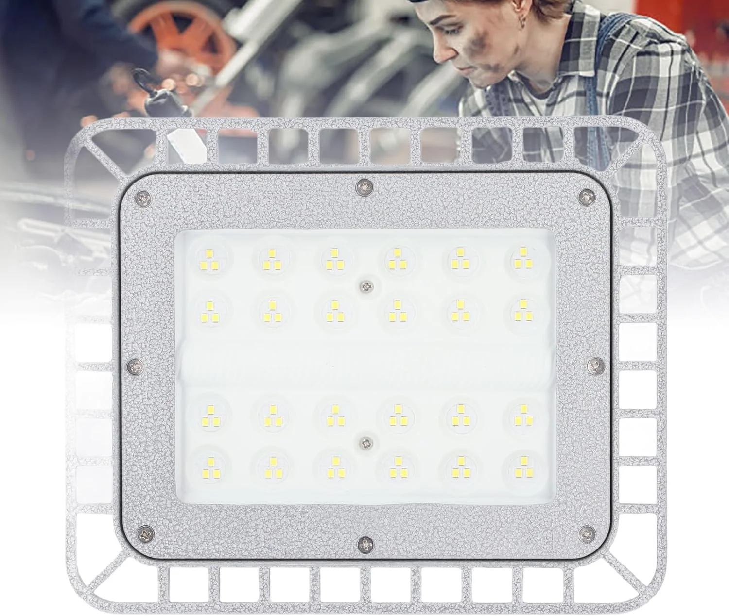 چراغ ضد انفجار LED هافی 50 وات با روشنایی بالا، بدنه آلیاژ آلومینیوم، مناسب برای کارخانجات، معادن و تونل های بزرگ