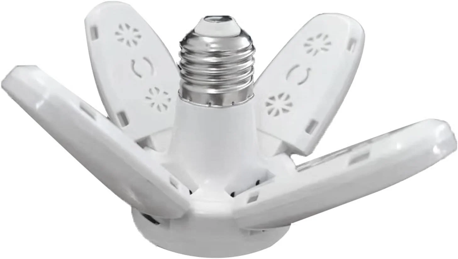 چراغ های LED گاراژ - چراغ سقفی گاراژ، 28 وات 1500 لومن 6500-7000K E27/E26 چراغ های سقفی LED گاراژ با 4 پنل قابل تنظیم برای گاراژها، کارگاه، فضای داخلی، فضای باز، کارگاه و انبار، پوشش کامل