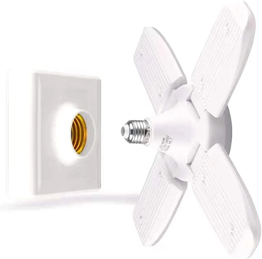 چراغ های LED گاراژ، 60 وات E27 6000LM چراغ سقفی LED تغییر شکل پذیر نور روز، روشنایی سفید گاراژ با 4 پنل LED قابل تنظیم برای چراغ های انبار کارگاه زیرزمین چراغ های LED گاراژ، 60 وات E27 6000LM چراغ سقفی LED تغییر شکل پذیر نور روز، روشنایی سفید گاراژ با 4 پنل LED قابل تنظیم برای چراغ های انبار کارگاه زیرزمین