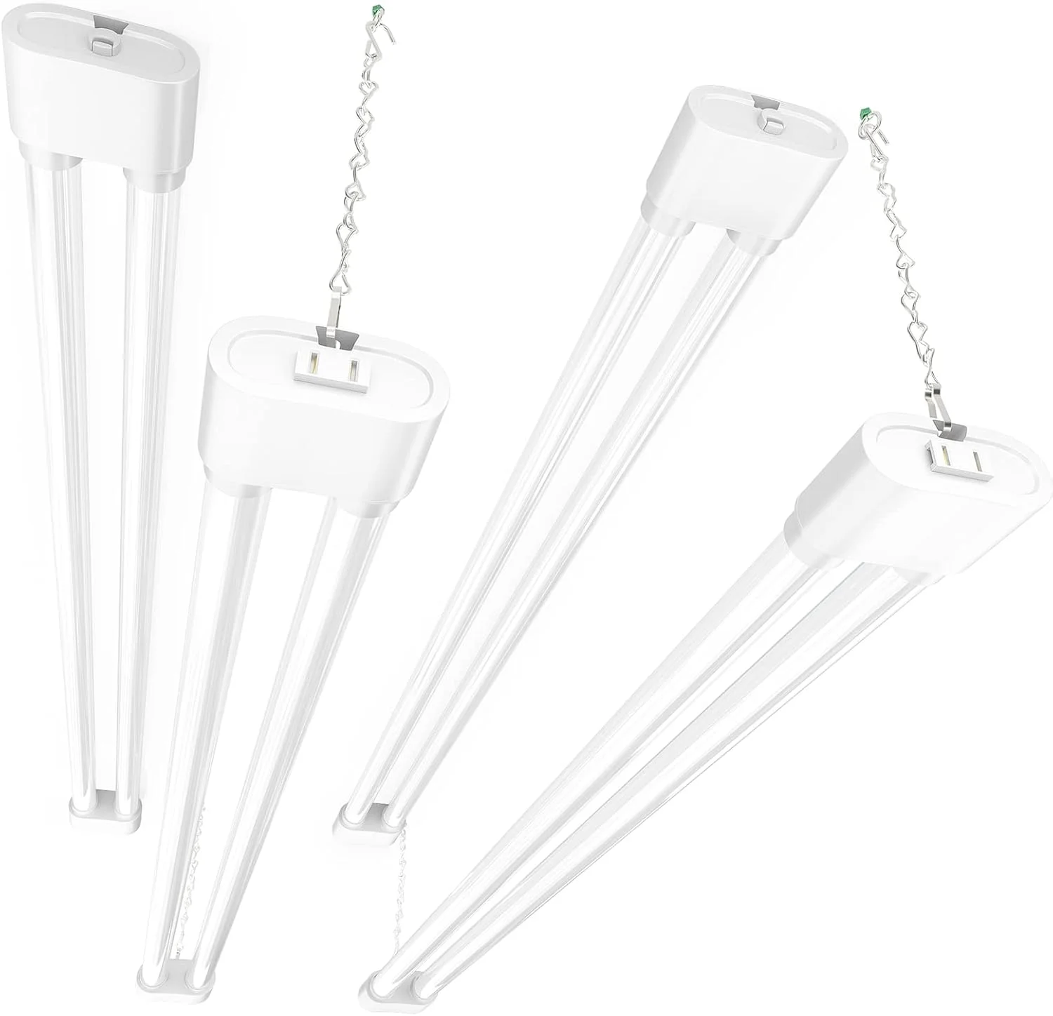 چراغ کارگاهی ال ای دی Ensenior مدل Linkable، طول 4 فوت، بسته 4 عددی، 4400 لومن، 36 وات معادل 280 وات، نور روز 5000K، چراغ های ال ای دی کارگاهی 48 اینچی، نصب سطحی یا آویز، سفید، دارای گواهینامه ETL