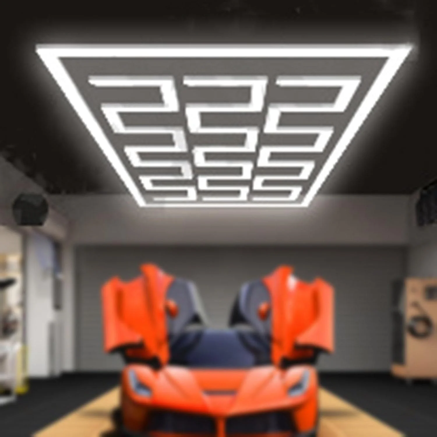 چراغ لانه زنبوری LED مدل WJWDD-YXMLP 597W، نورپردازی کارگاهی LED سفید خالص فوق العاده روشن 6500K برای گاراژ، زیرزمین، انبار، فروشگاه دیتیلینگ خودرو، فروشگاه سوپرمارکت