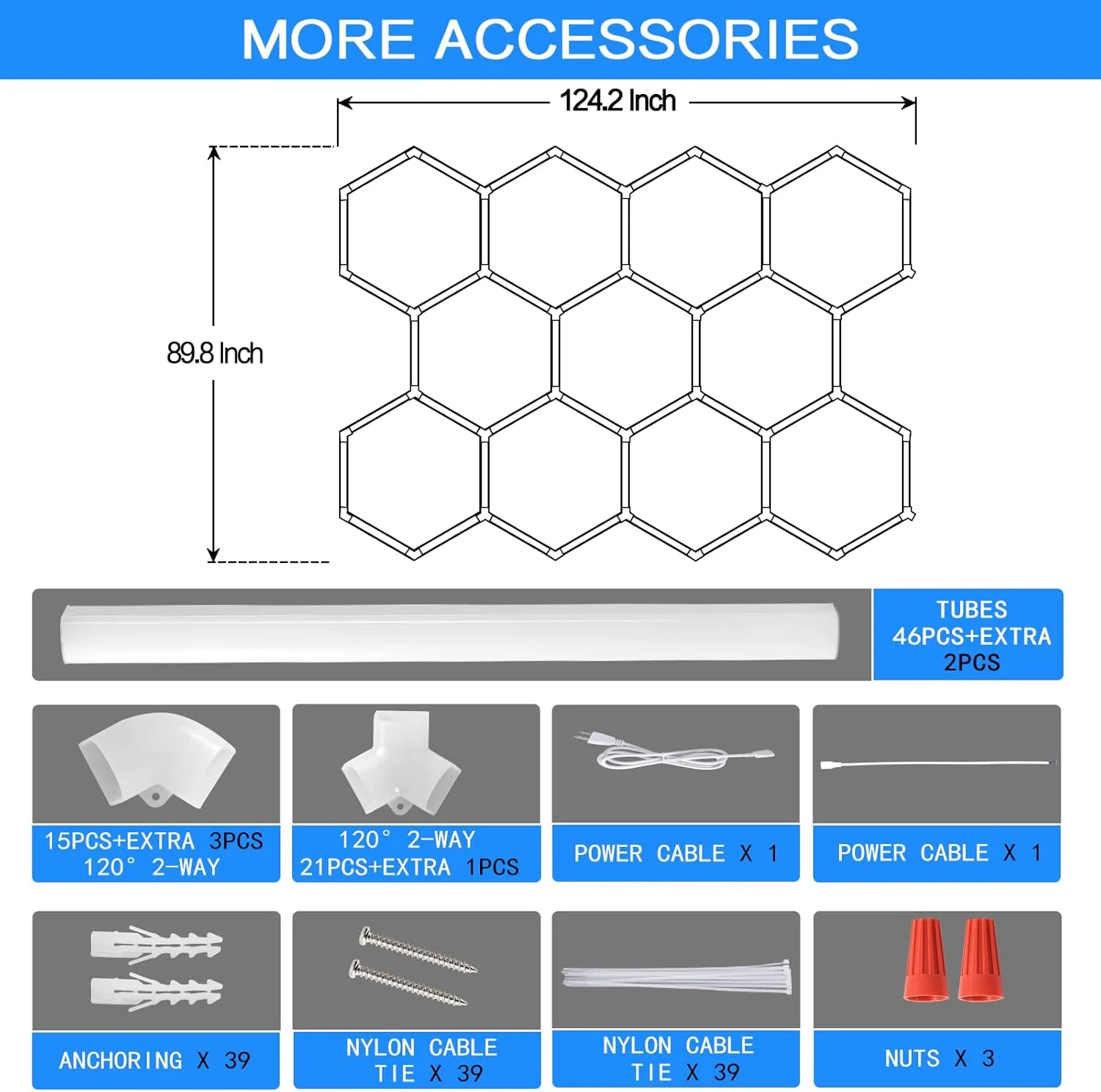 چراغ گاراژ شش ضلعی LZHOME: چراغ های شش ضلعی LED گاراژ با قابلیت تنظیم نور 10-100٪ ارتقا یافته، 48 بسته چراغ LED، 52800LM چراغ های شش ضلعی فوق العاده روشن برای سالن آرایشگاه زیرزمین گاراژ چراغ گاراژ شش ضلعی LZHOME: چراغ های شش ضلعی LED گاراژ با قابلیت تنظیم نور 10-100٪ ارتقا یافته، 48 بسته چراغ LED، 52800LM چراغ های شش ضلعی فوق العاده روشن برای سالن آرایشگاه زیرزمین گاراژ